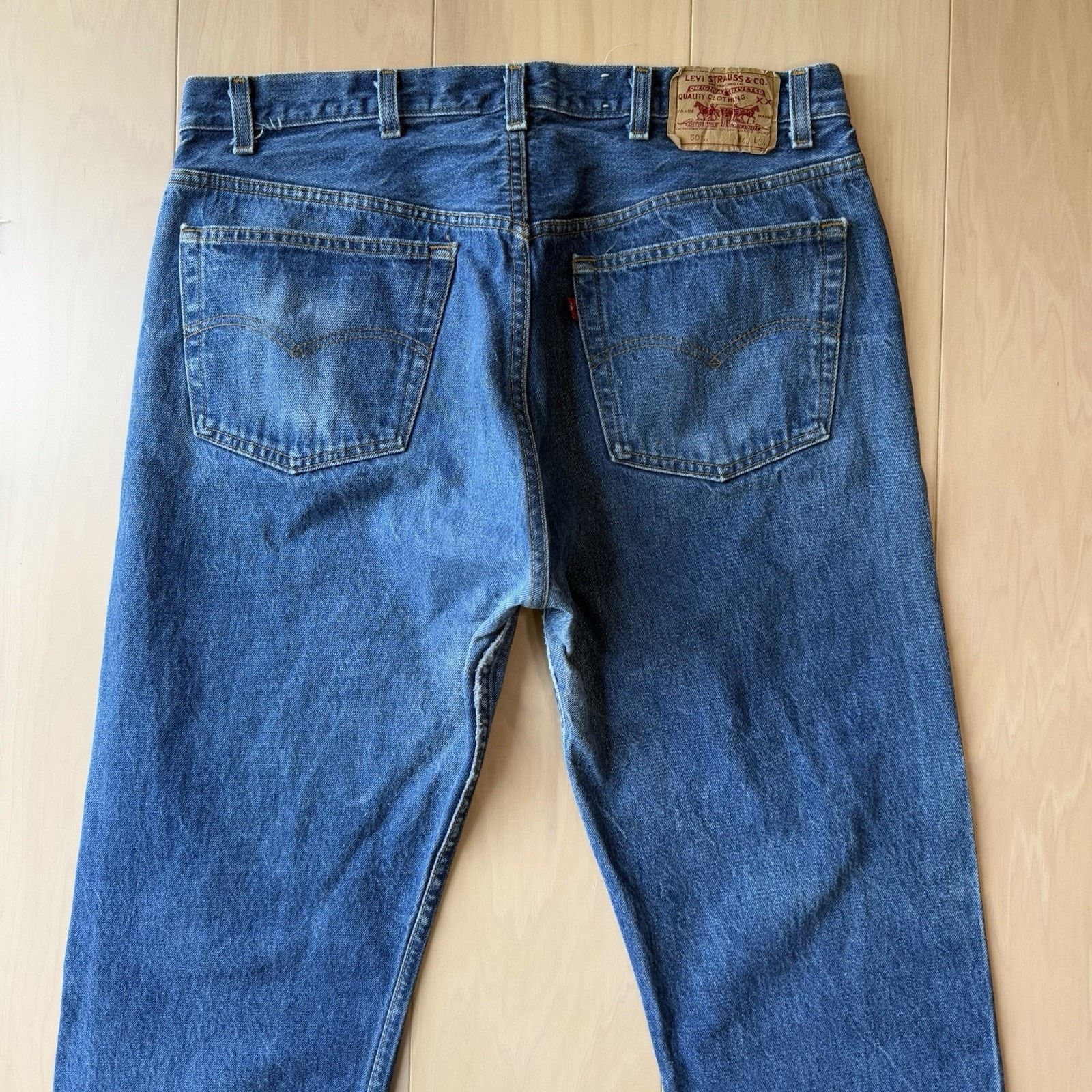 Levi's Vintage Levis 501 Jeans 37 Blue 80s Dark Wash Made in USA Size US 37 - 7 Thumbnail