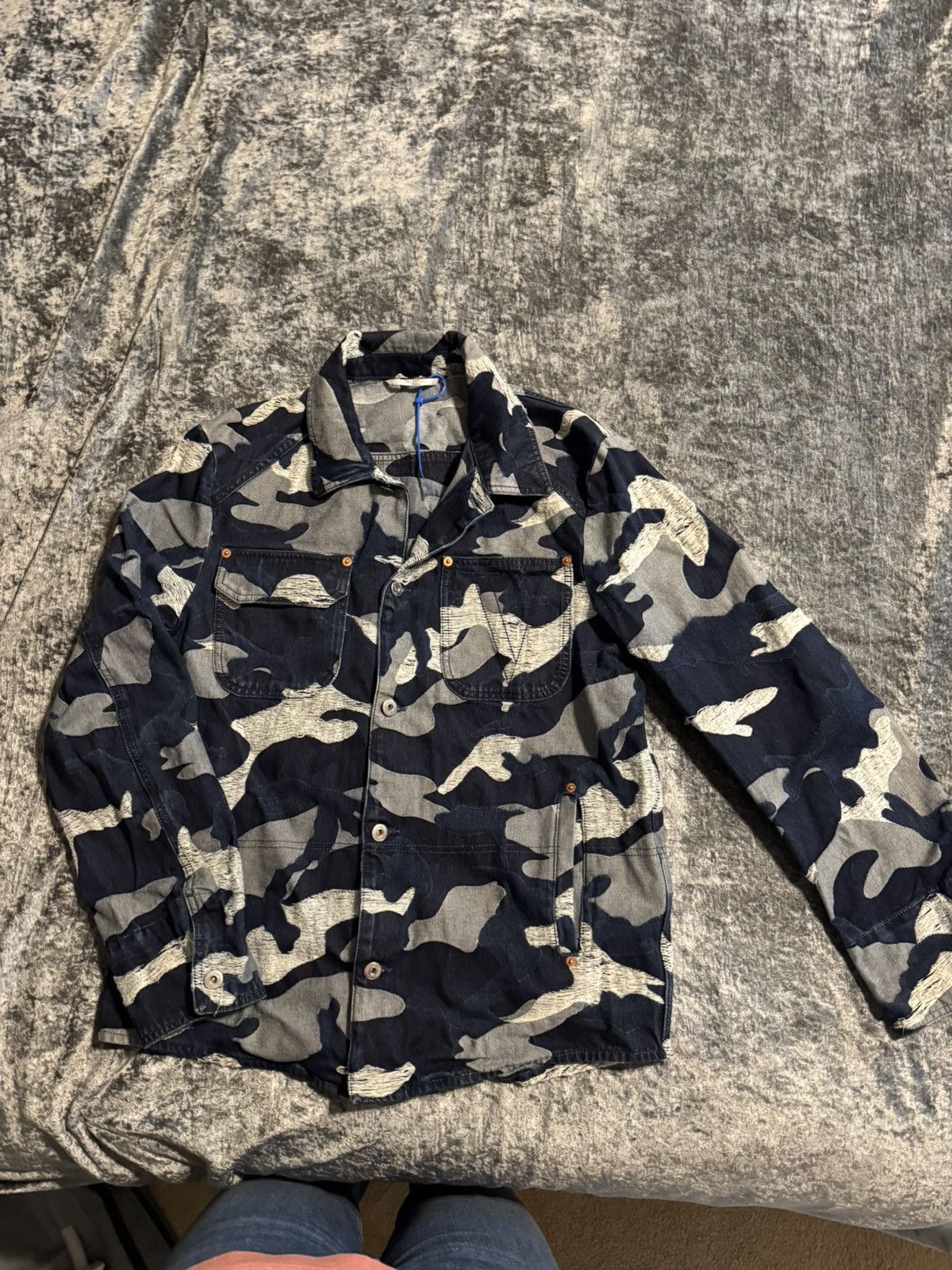 Valentino Camouflage denim jacket Size US S / EU 44-46 / 1 - 1 Thumbnail