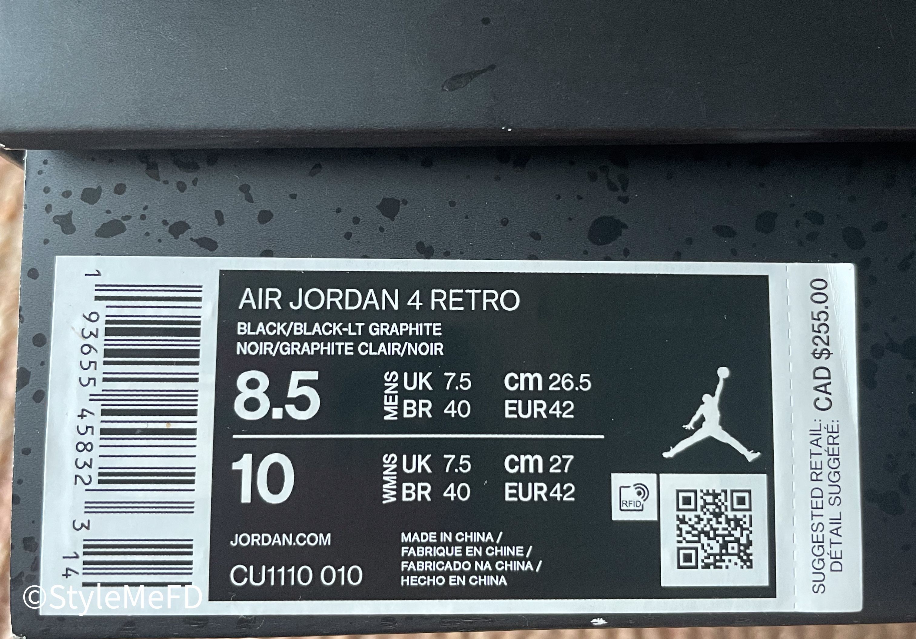 Jordan Brand 2020 NIKE AIR JORDAN 4 RETRO "BLACK CAT" - MENS 8.5 w BOX Size US 8.5 / EU 41-42 - 8 Thumbnail