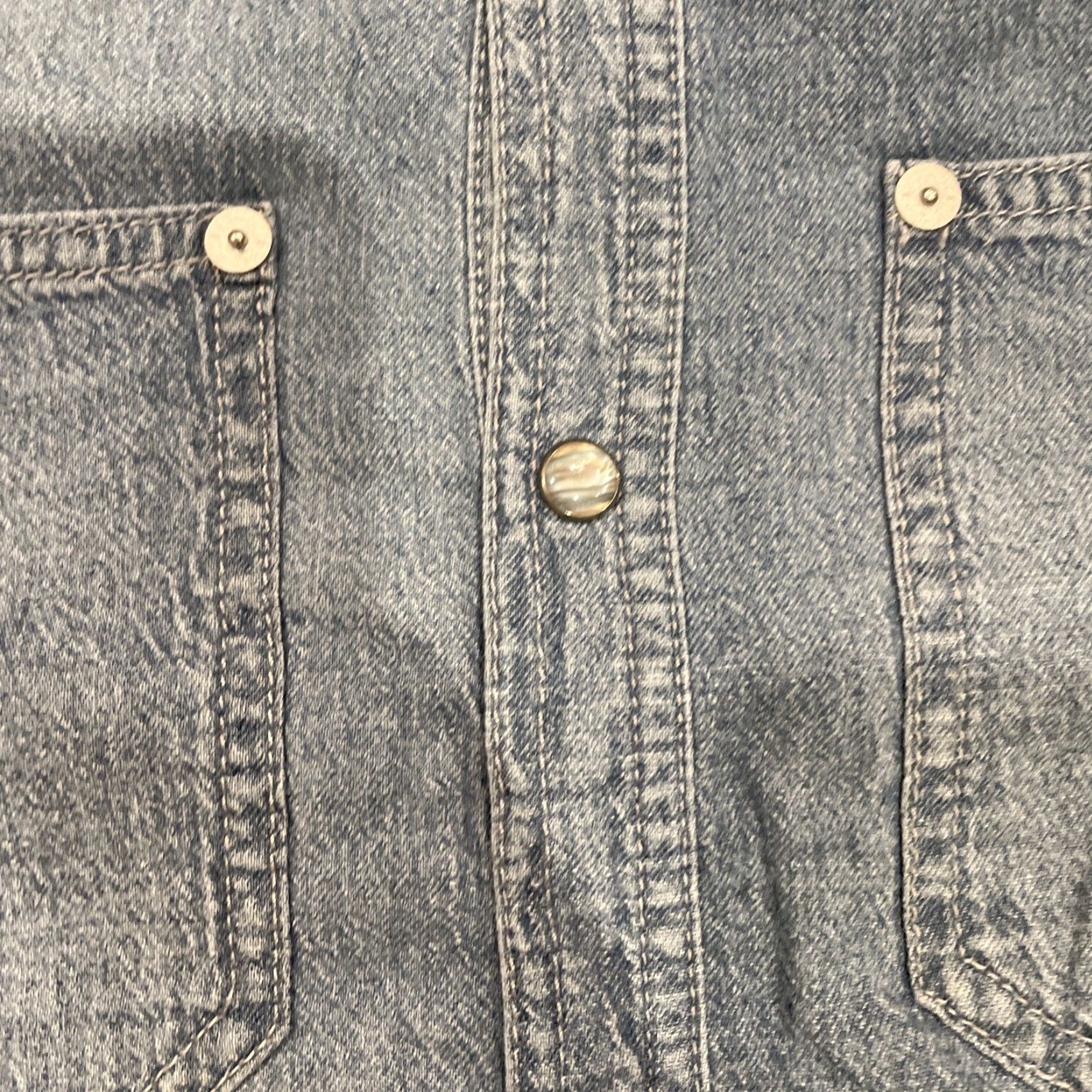 Madewell VINTAGE Madewell Western Denim Shirt Women's Size S Blue Snap Button-Up NWT Connet Wash Size S / US 4 / IT 40 - 7 Thumbnail