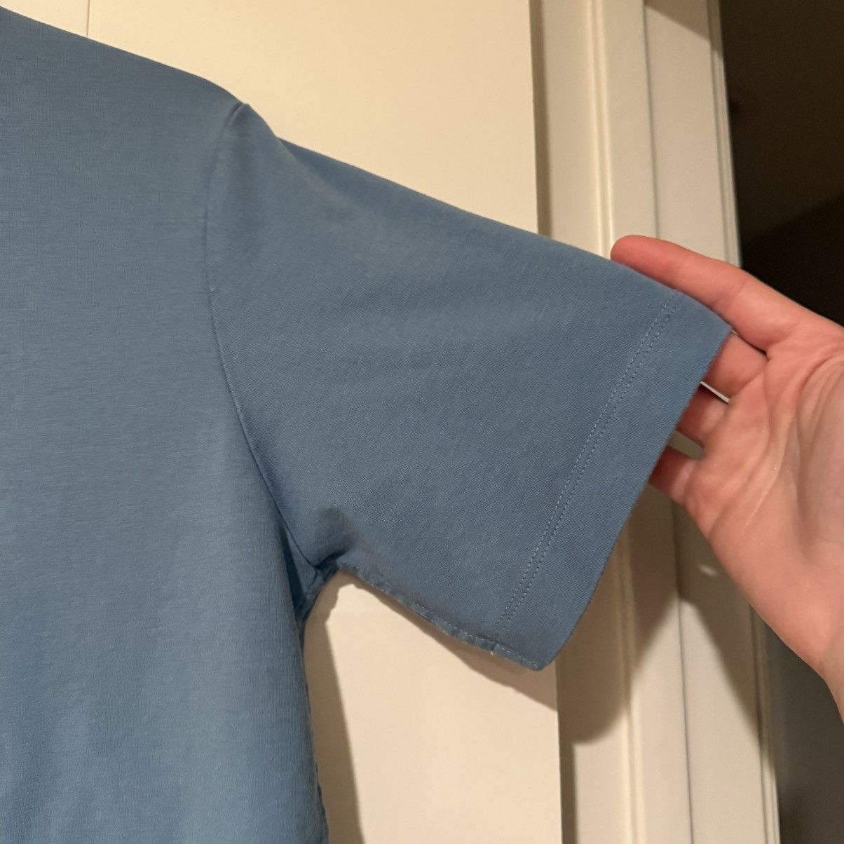 Hermes Hermès Men’s "Quarterb'H" Sky Blue Crewneck T-shirt Small Size US S / EU 44-46 / 1 - 14 Thumbnail