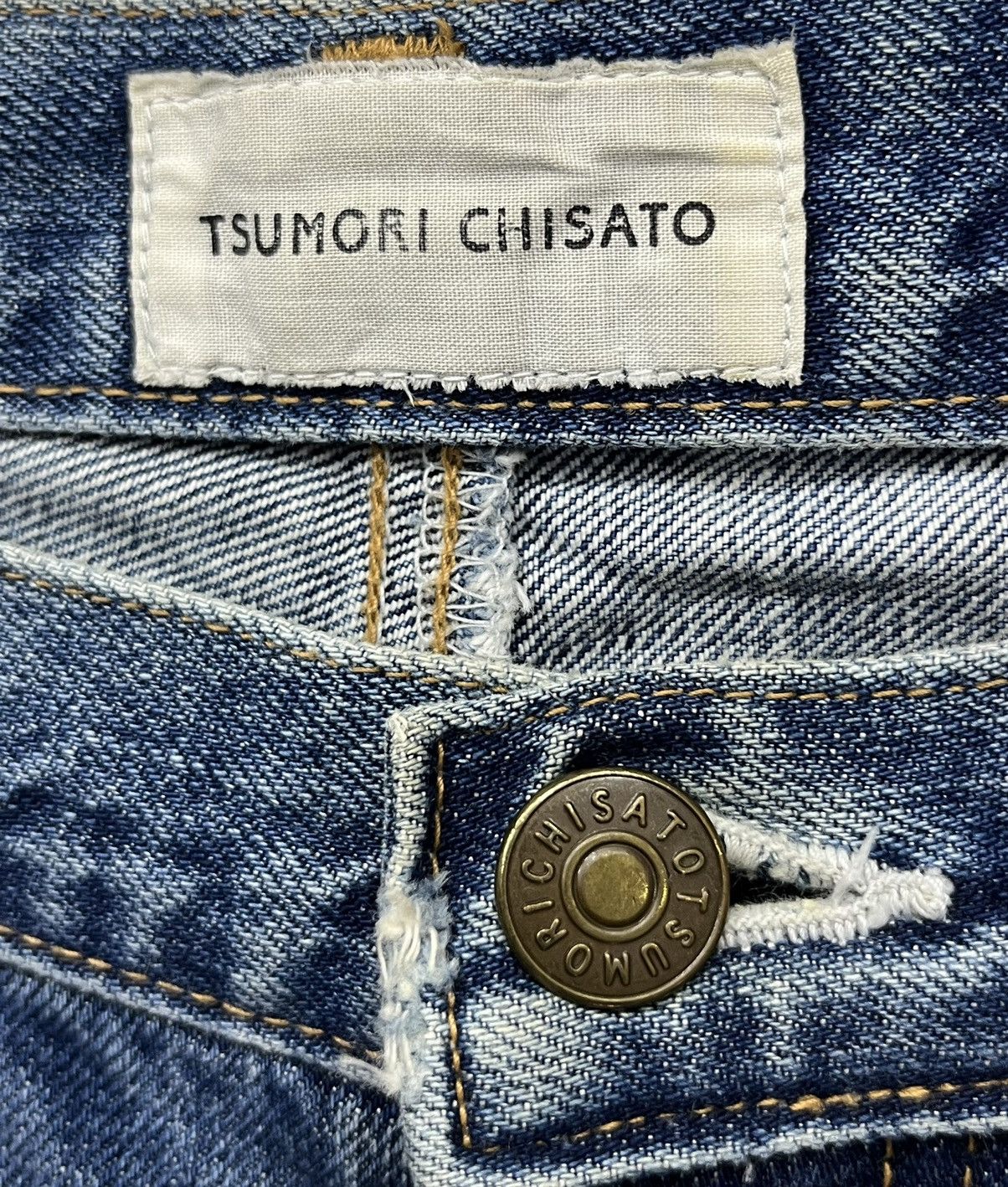 Issey Miyake 🔥Vintage TSUMORI CHISATO Patchwork Denim Super Skinny Jeans Size 27" / US 4 / IT 40 - 12 Thumbnail