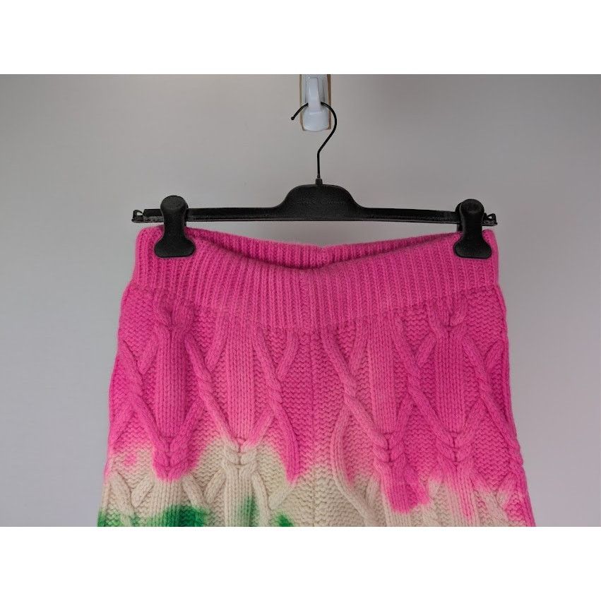 The Elder Statesman o1rshd1 Dip Dye Chunky Knitwear Shorts in Ivory/ Gecko/ Pink Size US 34 / EU 50 - 3 Thumbnail