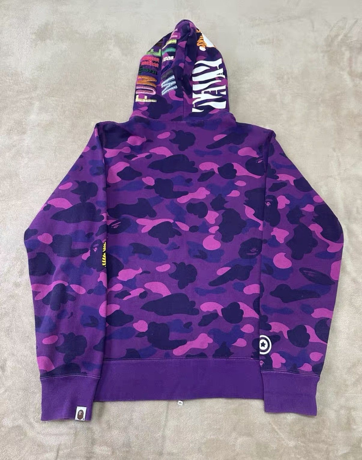 Bape BAPE Purple Camo Tiger Shark Jacket K5 Size US L / EU 52-54 / 3 - 2 Thumbnail