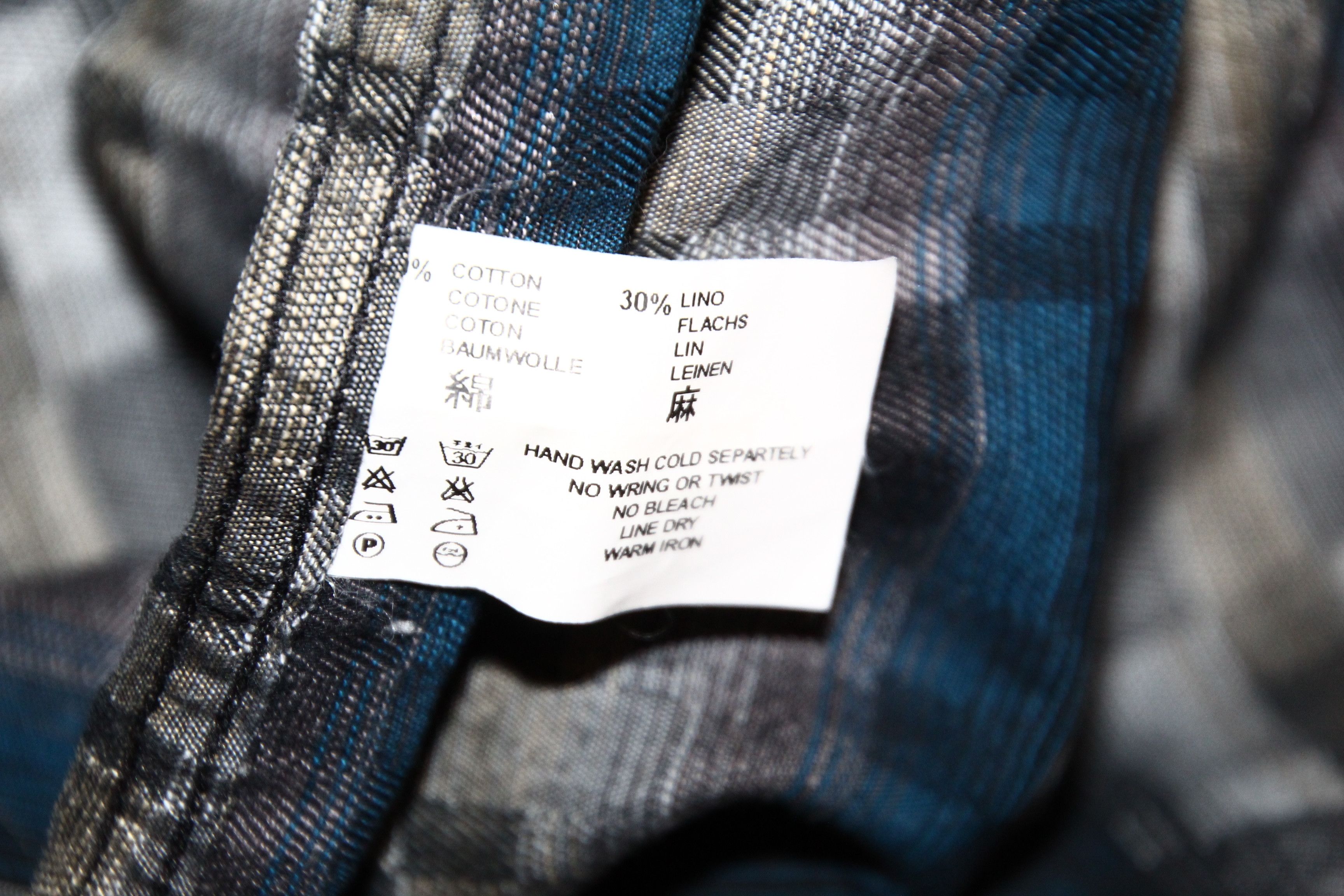 Missoni Missoni Sport linen cotton gingham gradient checker shirt Size US XXL / EU 58 / 5 - 7 Thumbnail