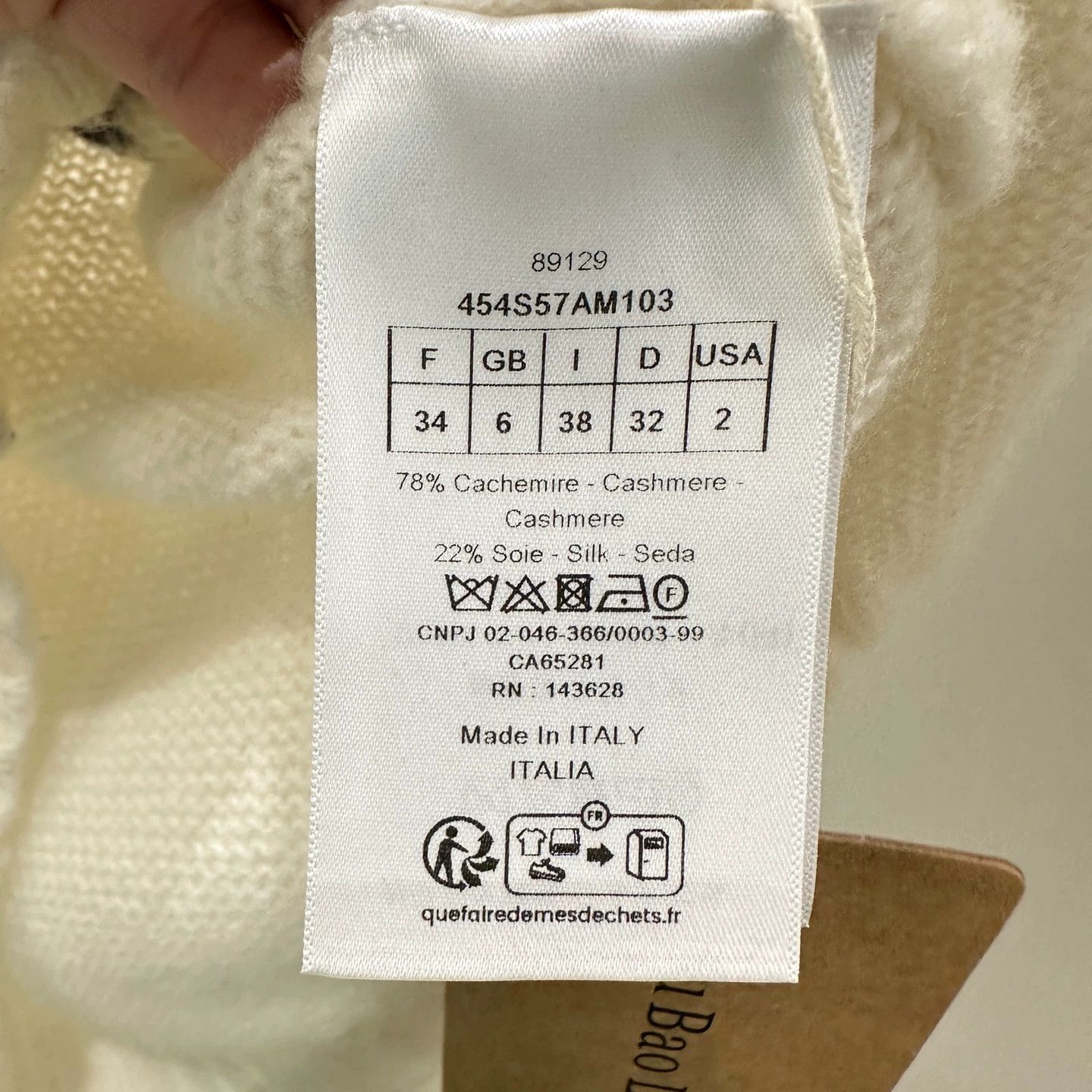 Christian Dior Monsieur Dior mar539 24FW logo long sleeve cashmere 34 Size XS / US 0-2 / IT 36-38 - 4 Thumbnail