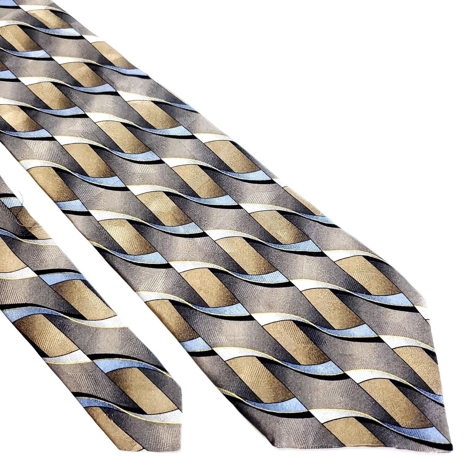 Arrow Arrow Silk Tie Beige Print Abstract Short Size ONE SIZE - 1 Thumbnail