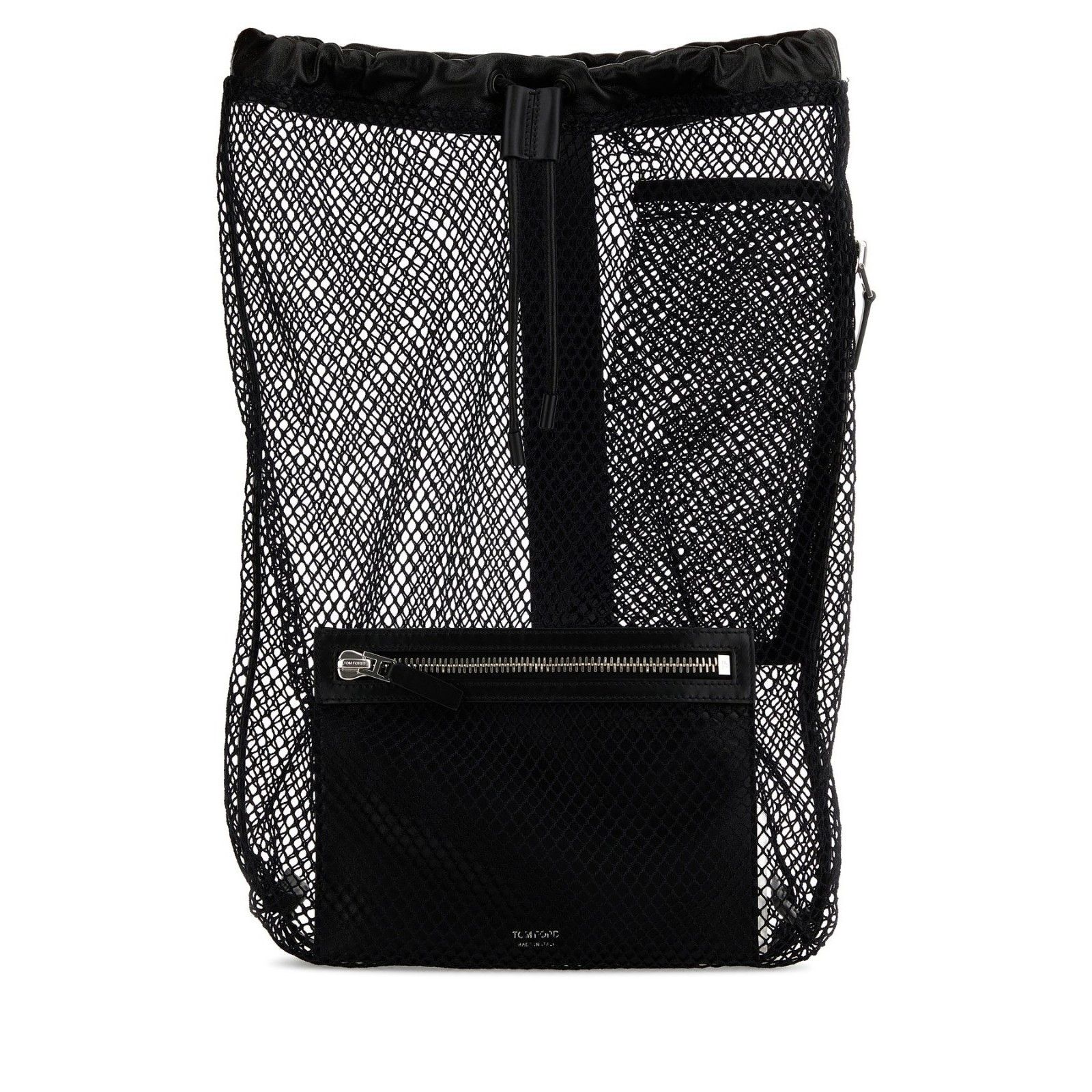 Tom Ford TOM FORD Black Mesh Backpack New And Authentic Size ONE SIZE - 1 Thumbnail