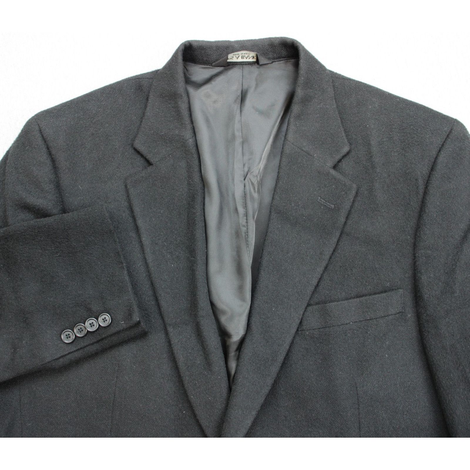 Jos. A. Bank Jos A Bank Blazer Mens 44L Black Camel Hair 2 Button Size 44L - 1 Thumbnail