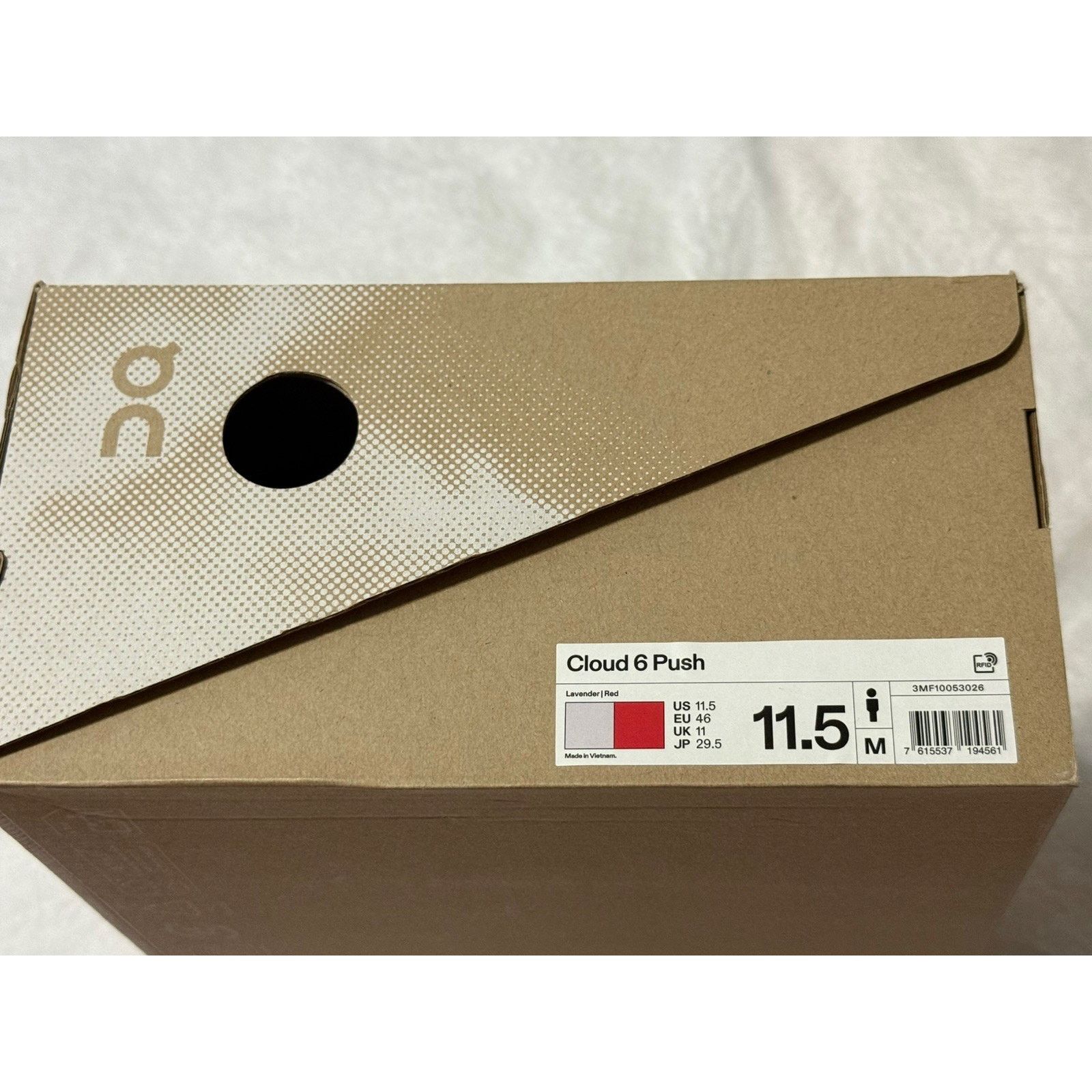 On On Cloud Men’s Cloud 6 Push Lavender / Red Size 11.5 Size US 11.5 / EU 44-45 - 6 Thumbnail