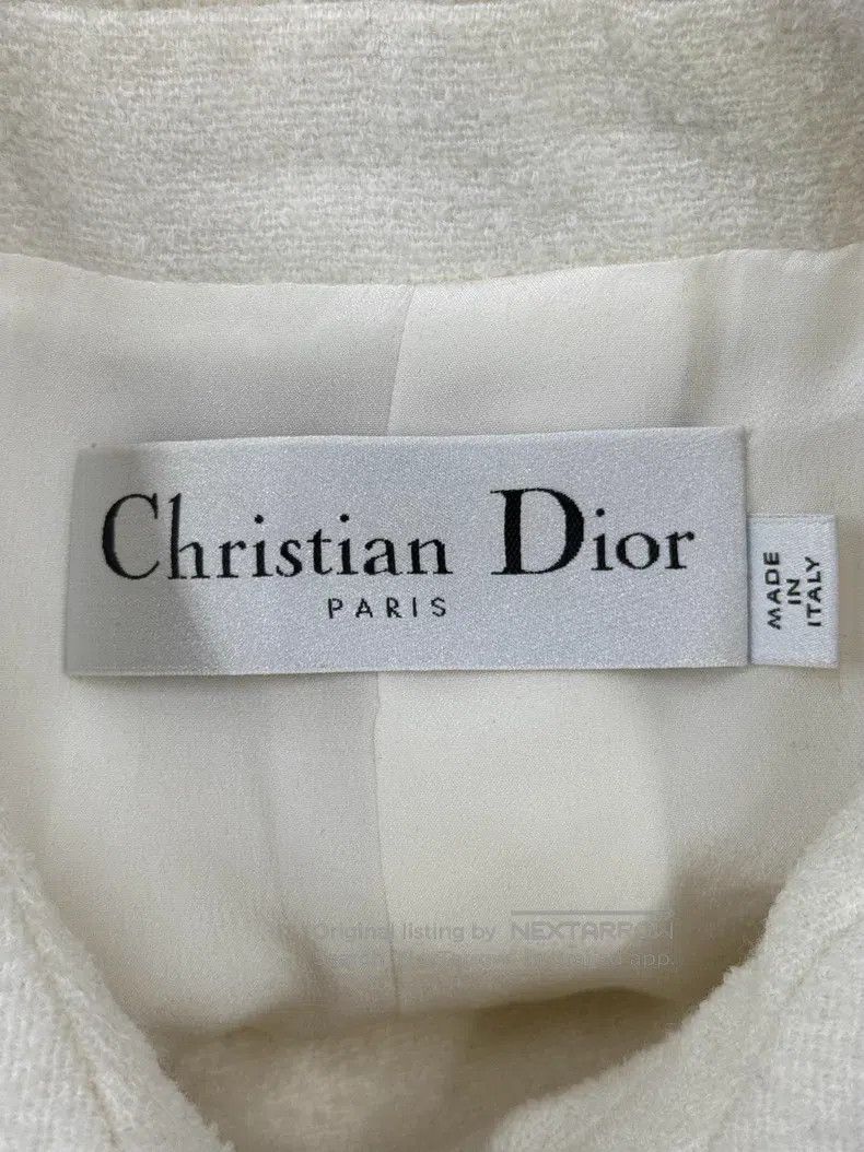 Dior Dior White bow double-breasted jacket Size S / US 4 / IT 40 - 4 Thumbnail