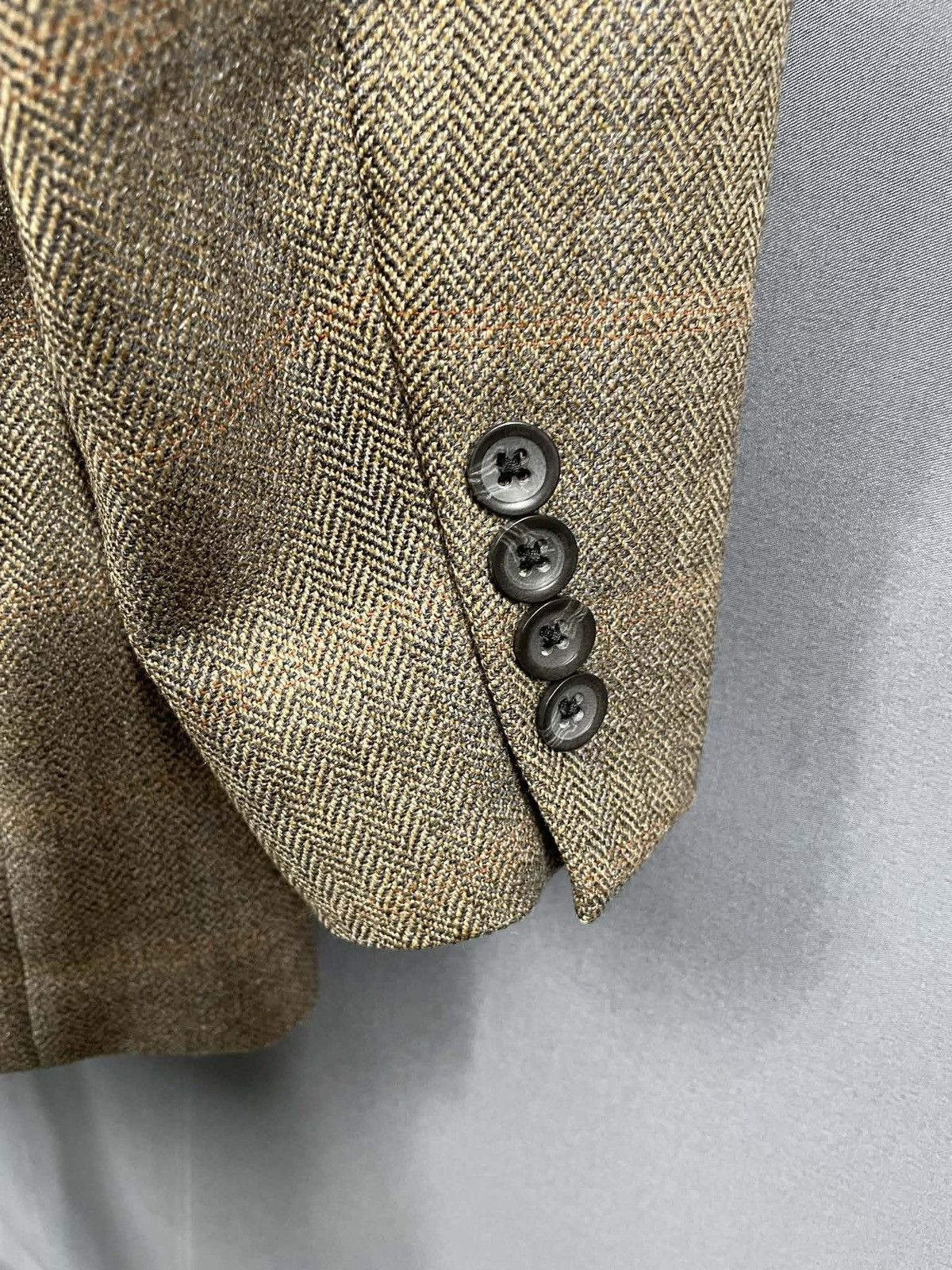 Oscar De La Renta Oscar de la Renta Herringbone Wool Blazer 44L Colombia Size 44L - 8 Thumbnail