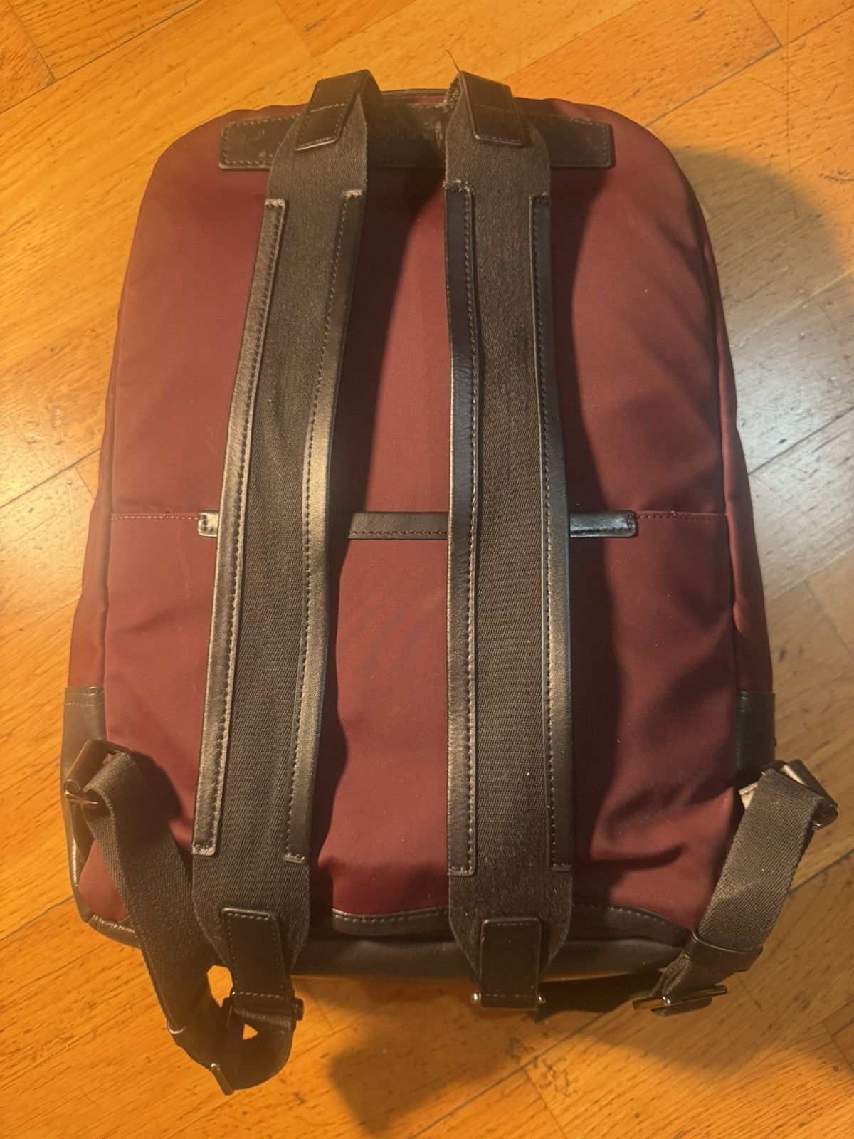 Tumi TUMI Voyageur Burgundy Nylon Leather Trim Backpack Size ONE SIZE - 3 Thumbnail