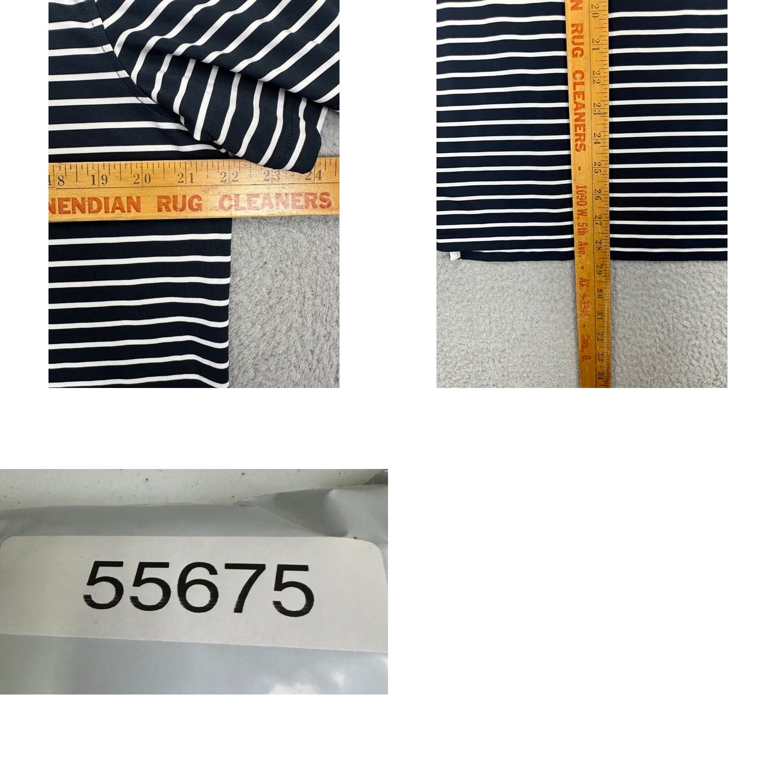 Nautica Nautica Shirt Mens Medium Dark Navy Pinstripe Golf Polo Stretch Athletic Rugby Size US M / EU 48-50 / 2 - 8 Thumbnail