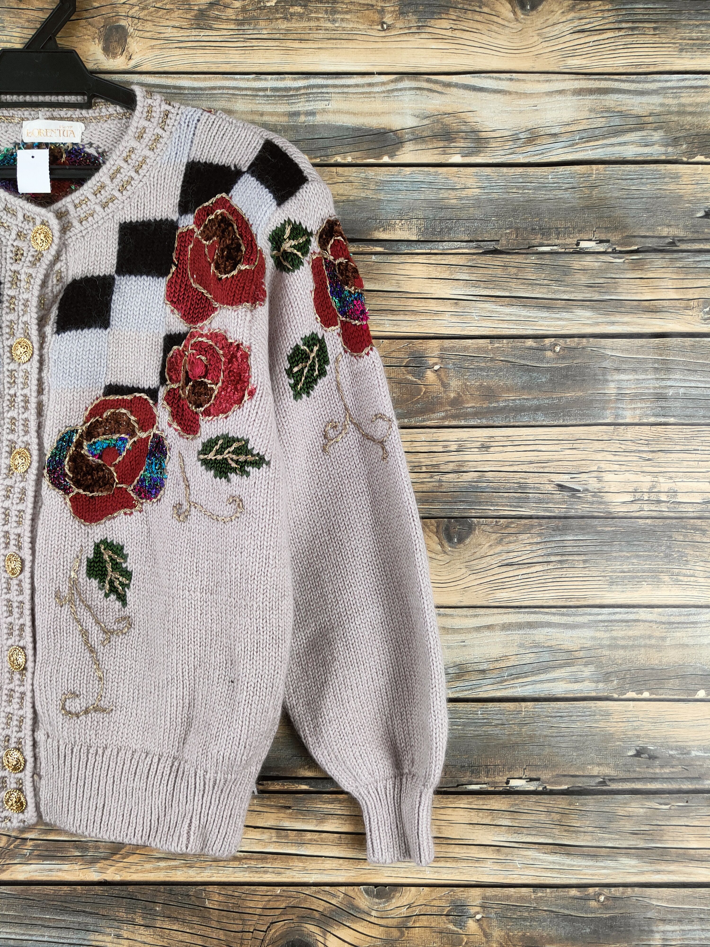 Japanese Brand DL Lorentua Light Maroon Knitwear Cardigan #46-165 Size M / US 6-8 / IT 42-44 - 5 Thumbnail