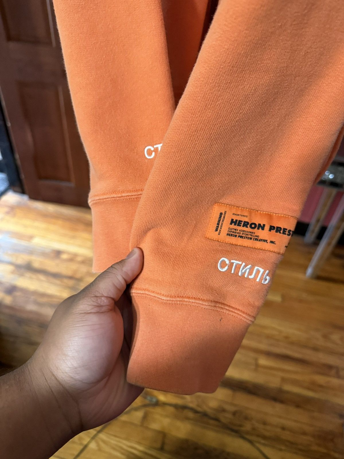 Heron Preston Heron Prestin Orange Style Zip Up Heavyweight Hoodie Size L Size US L / EU 52-54 / 3 - 4 Thumbnail