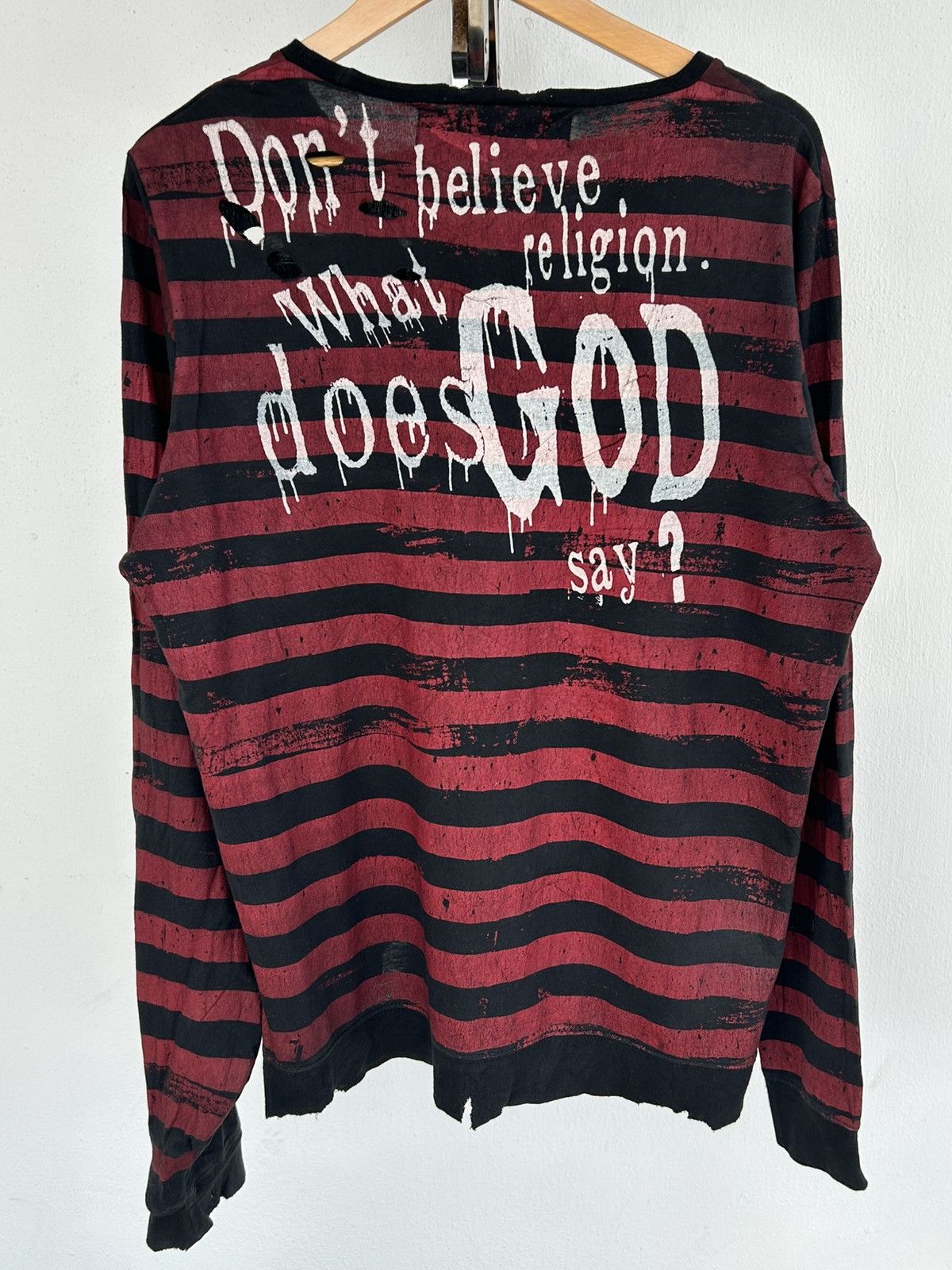 Japanese Brand H.Anarchyism Plus H.Naoto Vintage Stripe Longsleeve Tee Size US L / EU 52-54 / 3 - 2 Thumbnail