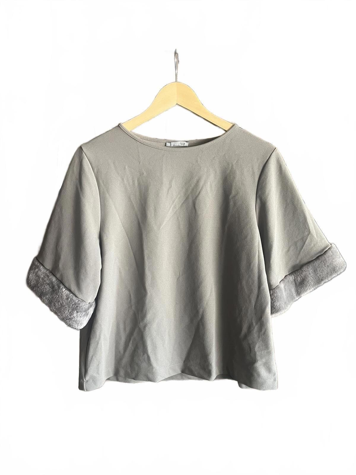 Zara Zara Womens Brown / Olive Sz Medium Short Sleeve Faux Fur Size M / US 6-8 / IT 42-44 - 1 Thumbnail