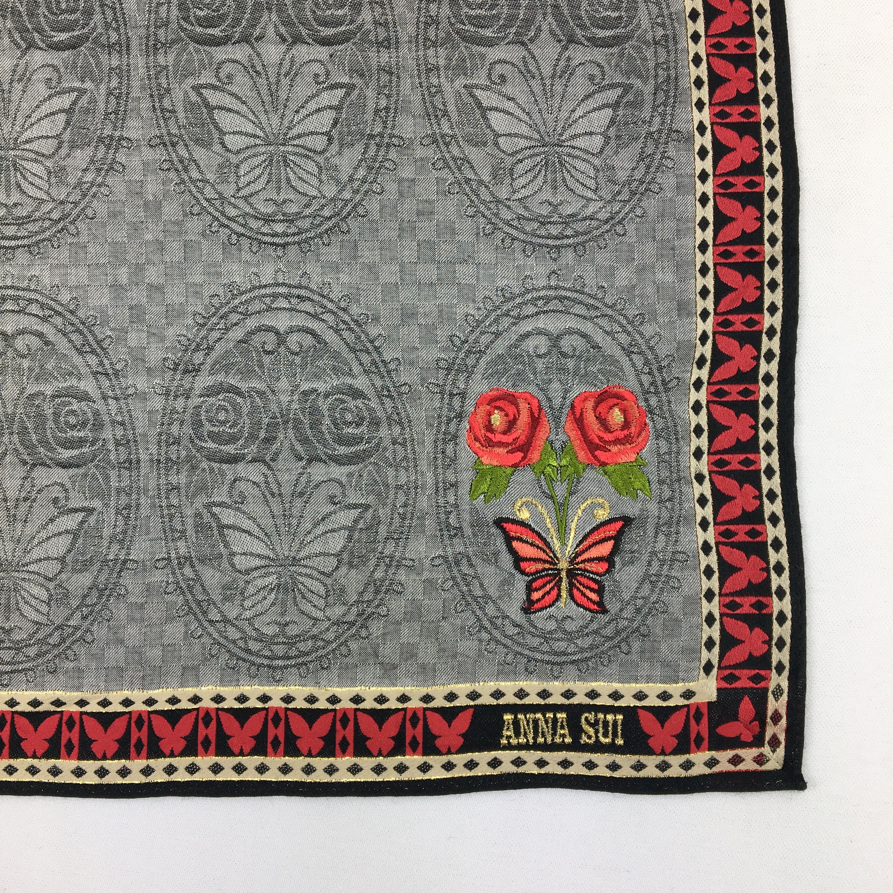 Anna Sui × Vintage Vintage Anna Sui Handkerchief Neckerchief Butterfly Bandana Size ONE SIZE - 3 Thumbnail