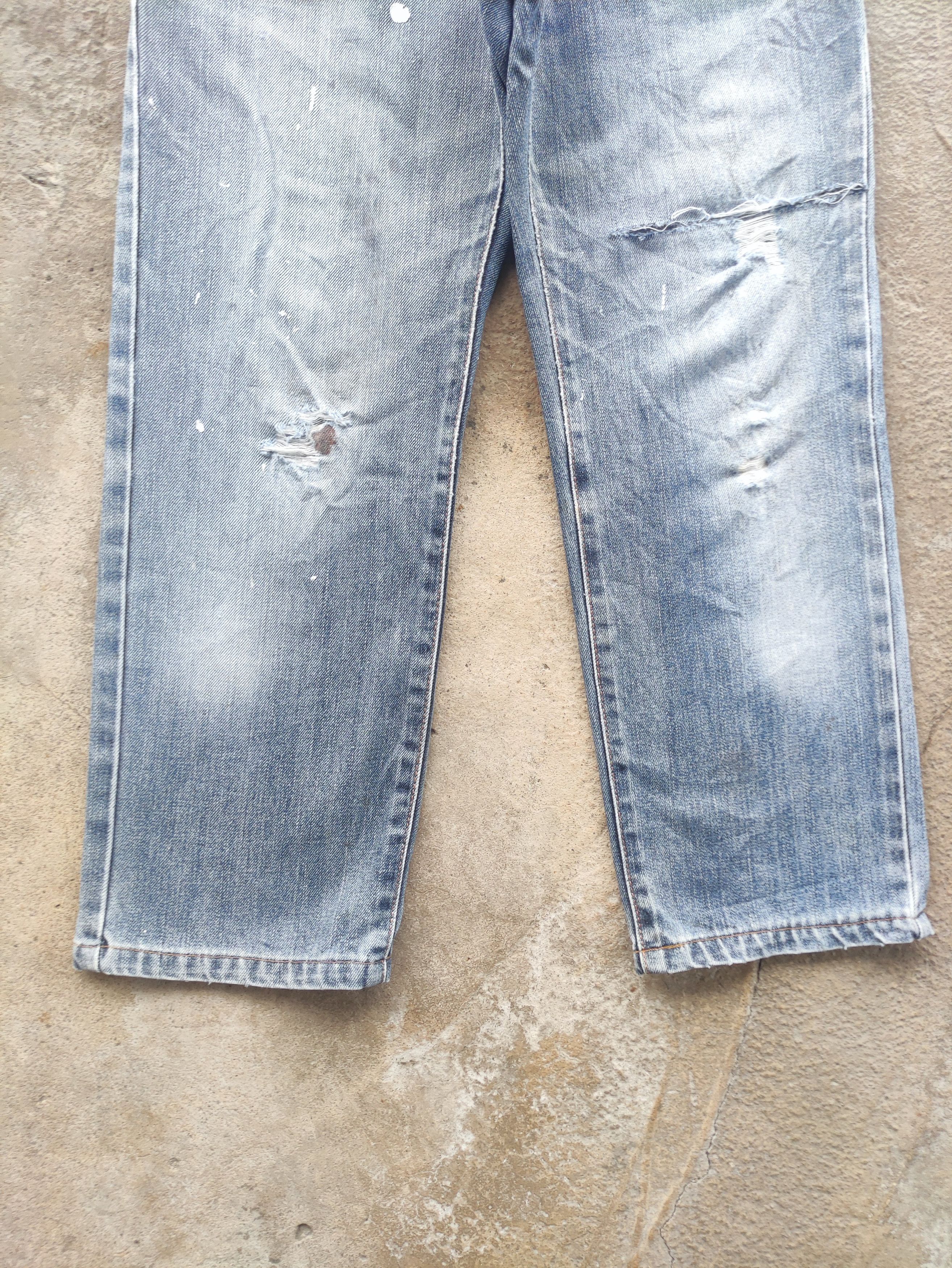 Edwin Vintage Edwin 403 Japan Distress Faded Denim Pants Size US 31 - 4 Thumbnail