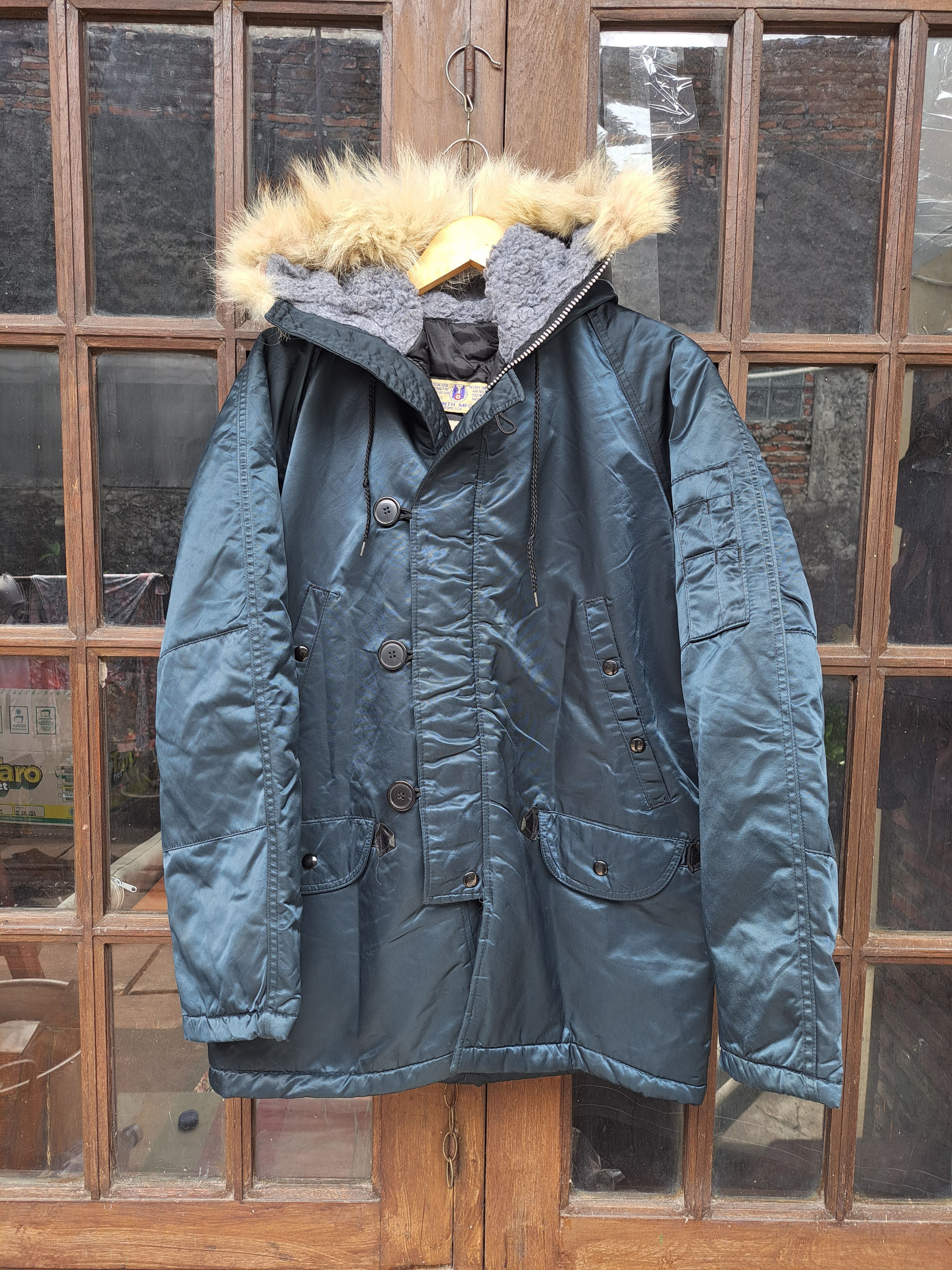 image of Military x Vintage VTG Corinth Mfg Snorkel Parka Jacket N3B Mens Medium in Navy