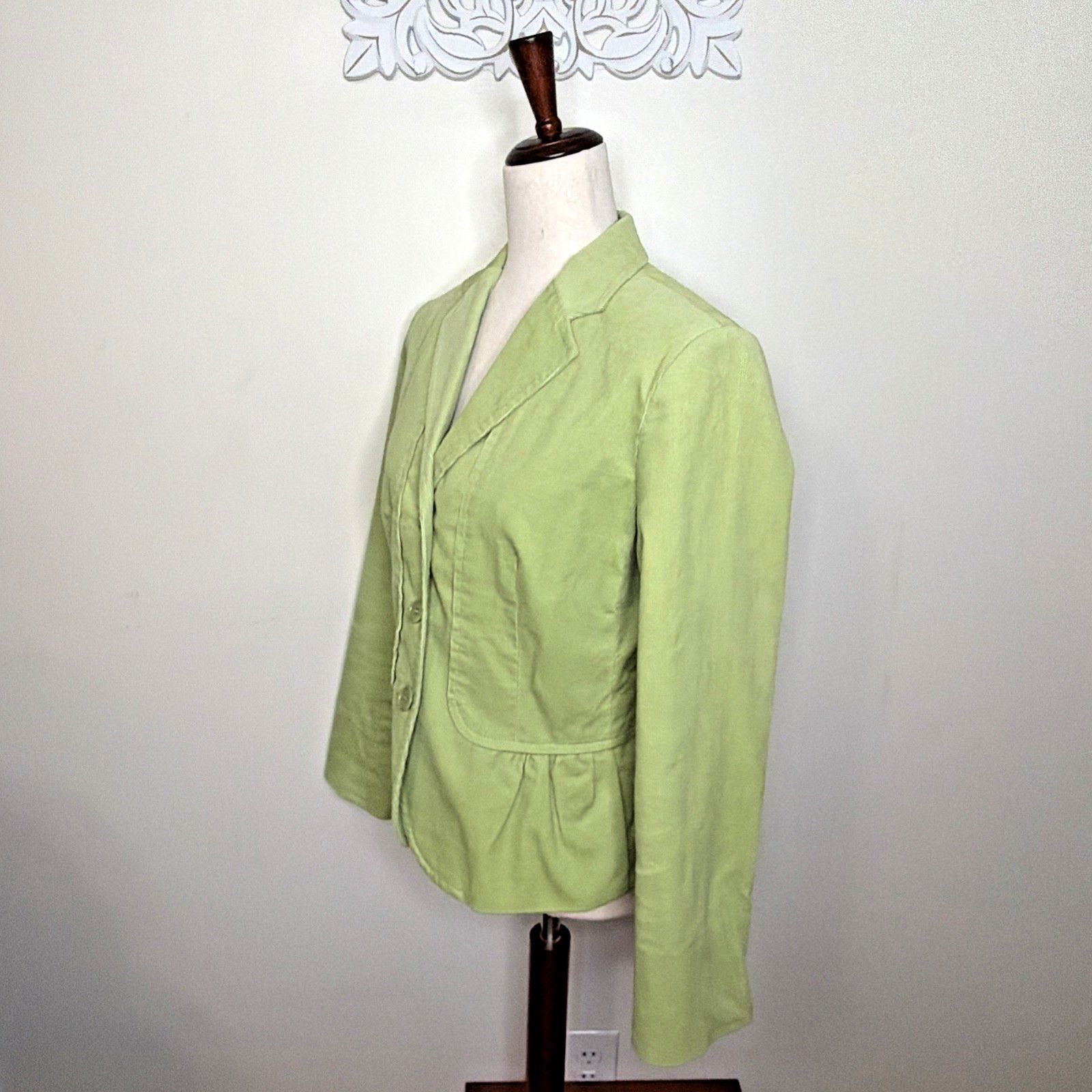 Talbots Talbots Women's 6 Corduroy Jacket Lined Stretch Spring GREEN Size M / US 6-8 / IT 42-44 - 2 Thumbnail