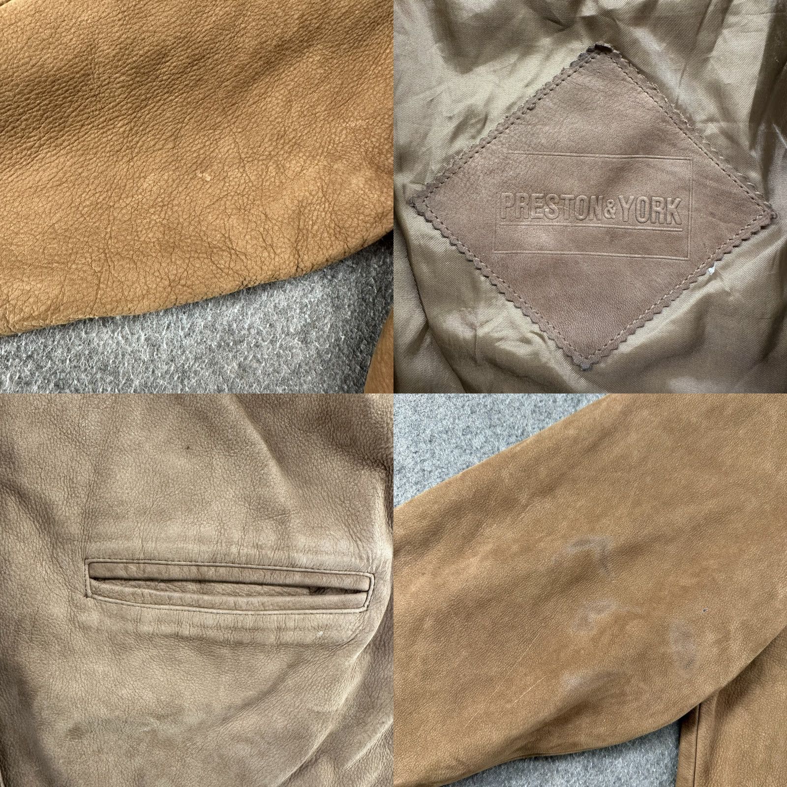Preston & York VINTAGE Preston & York Leather Coat Womens XL Brown 90s Long Overcoat Chore Leather Coat With Pockets Size XL / US 12-14 / IT 48-50 - 8 Thumbnail