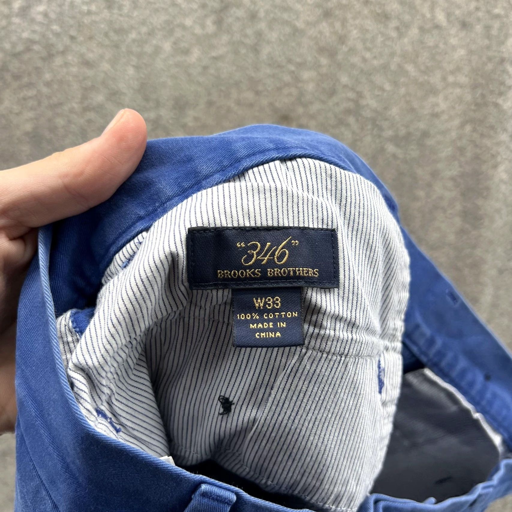 Brooks Brothers Brooks Brothers 346 Shorts Mens 33 Blue Chino Cotton Flat Front Casual Golf Size US 33 - 6 Thumbnail