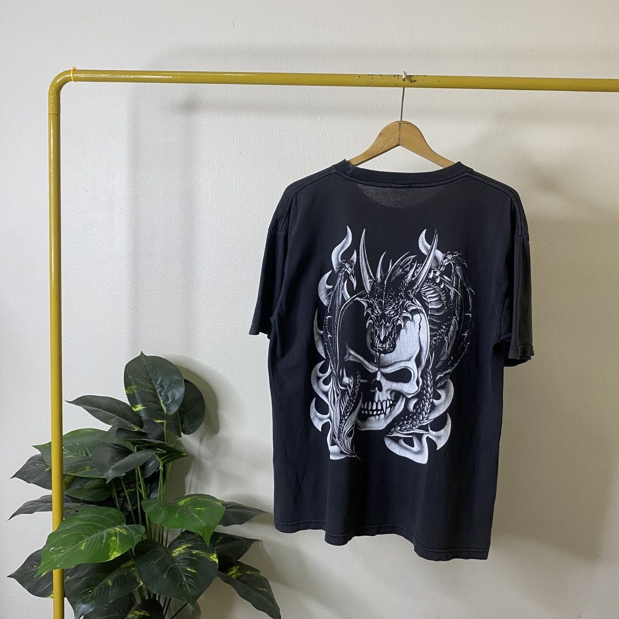 Vintage 1990s Skulls Dragon Affliction Ed Hardy Style T Shirt Size US L / EU 52-54 / 3 - 6 Thumbnail