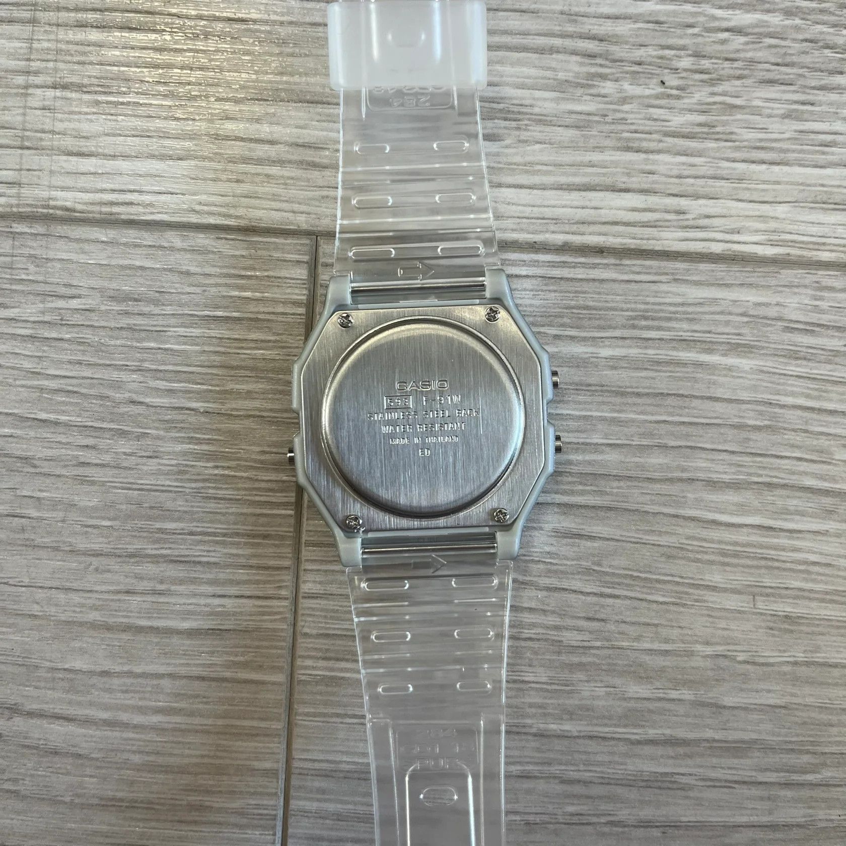Casio Casio F-91W "Synthwave" Gradient & Clear Digital Watch Size ONE SIZE - 5 Thumbnail