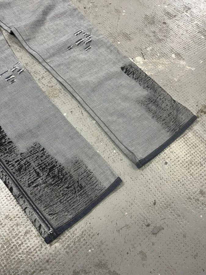 Dolce & Gabbana SS2002 Dolce & Gabbana Reversed Painted Effect Denim Jeans Size US 32 / EU 48 - 7 Thumbnail
