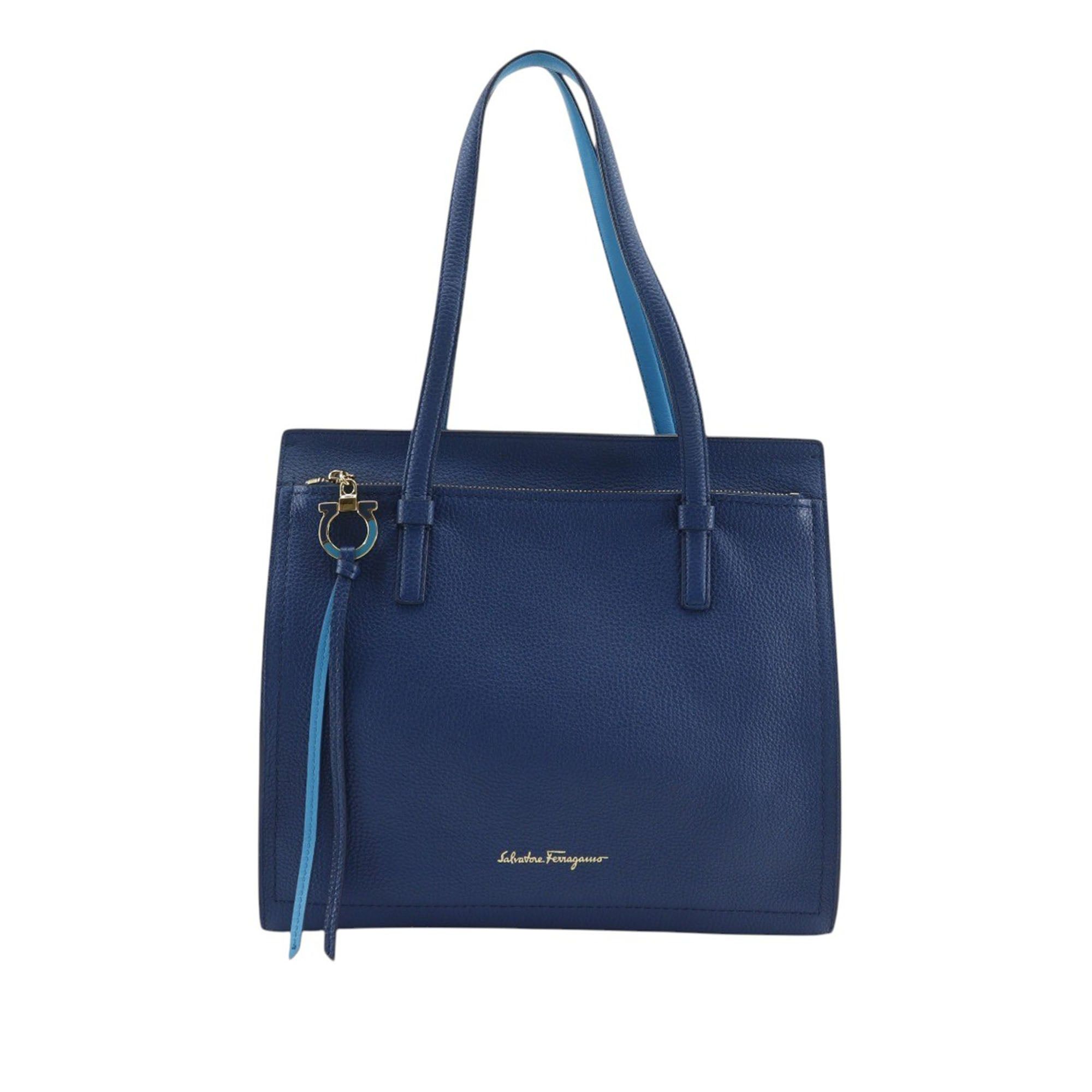 Salvatore Ferragamo Medium Leather Pebbled Amy Tote Size ONE SIZE - 1 Thumbnail