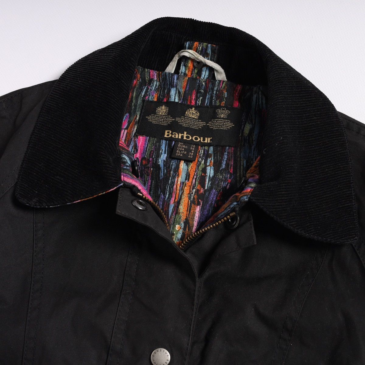 Barbour Barbour Wax Jacket Liberty Beadnell size 10 Womens Black Size M / US 6-8 / IT 42-44 - 5 Thumbnail