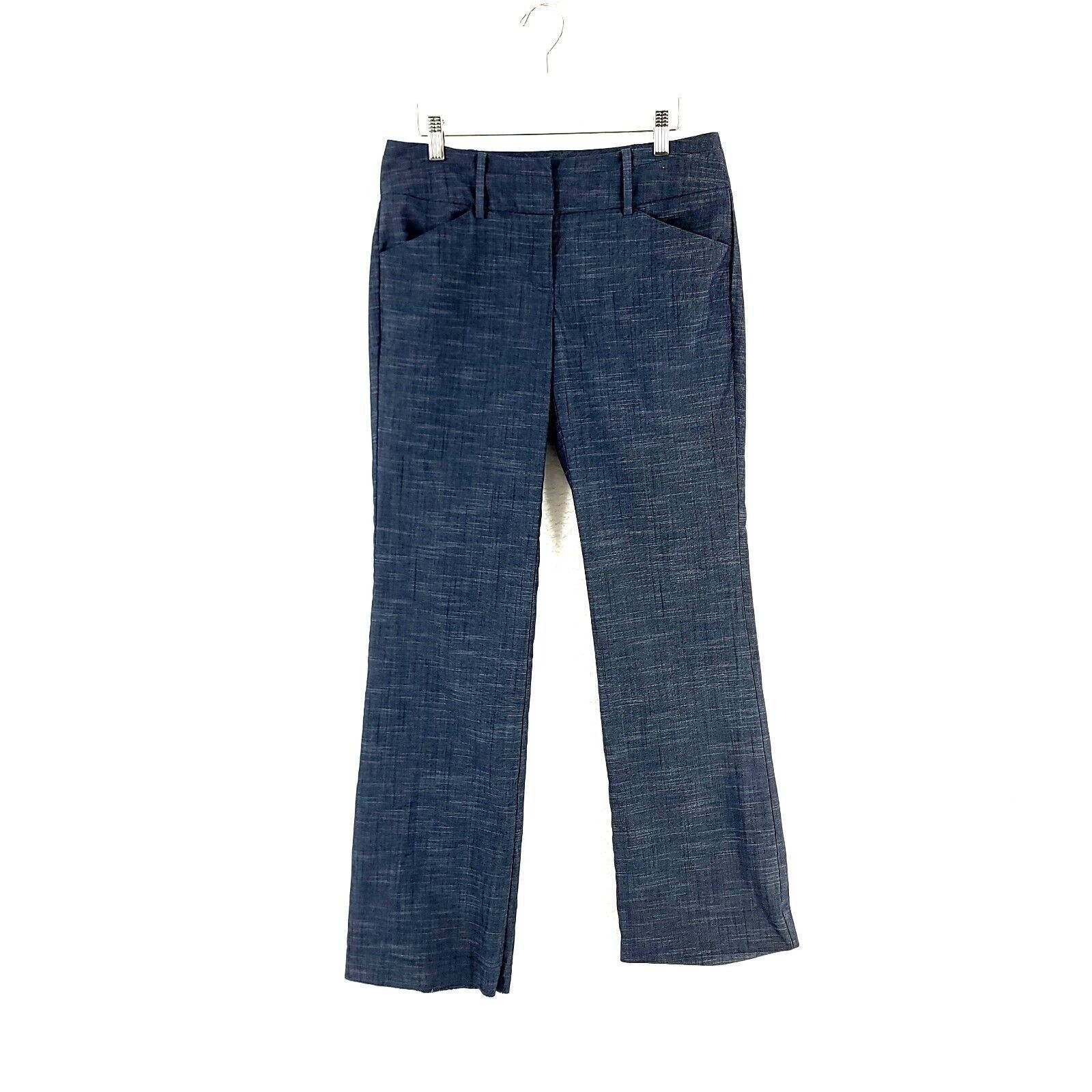 Other New York & Company 7th Avenue Blue Birdseye Pants Polyester Size 27" / US 4 / IT 40 - 1 Thumbnail