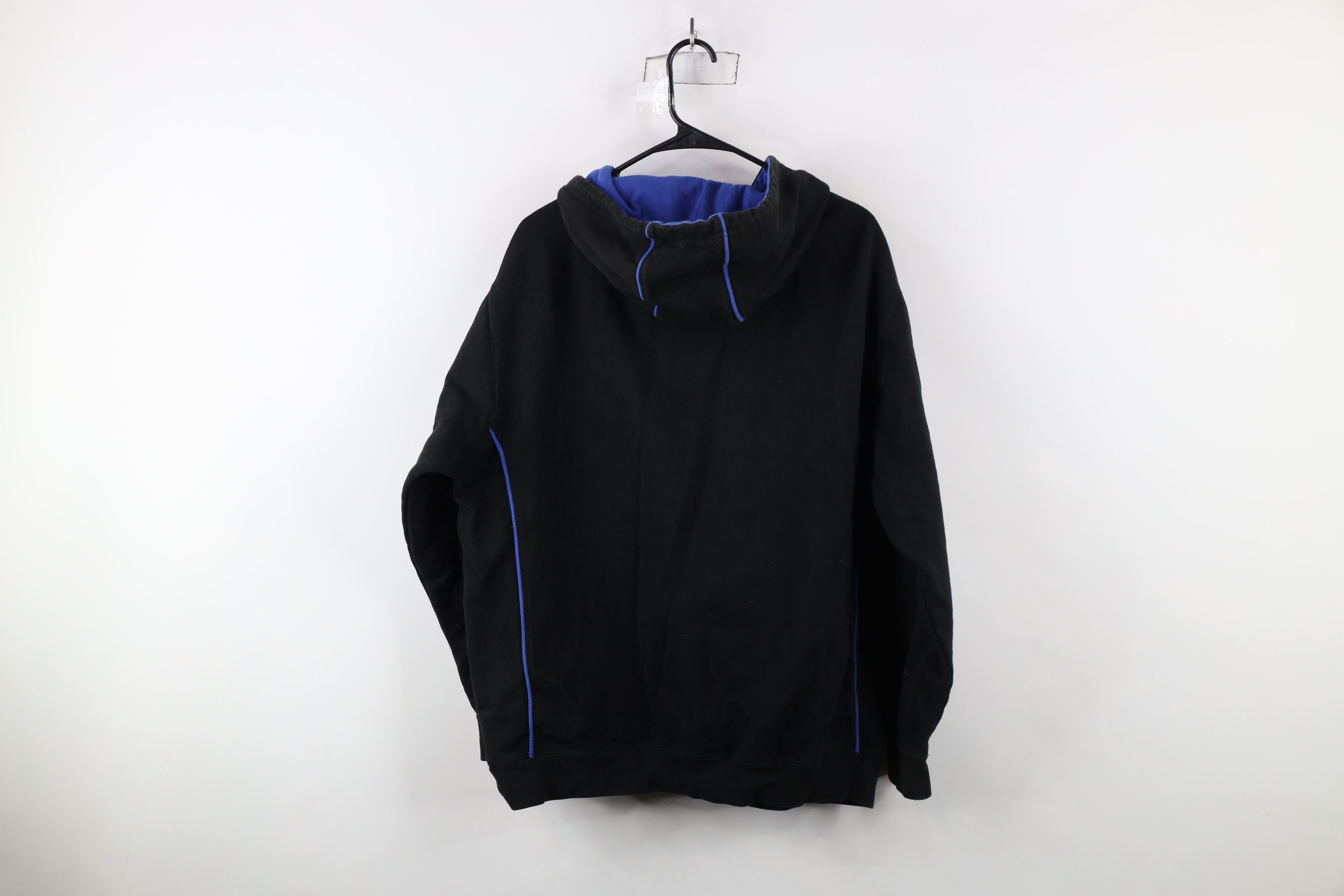 Vintage Vintage 90s Streetwear Blank Hoodie Sweatshirt Black Size US XL / EU 56 / 4 - 10 Thumbnail
