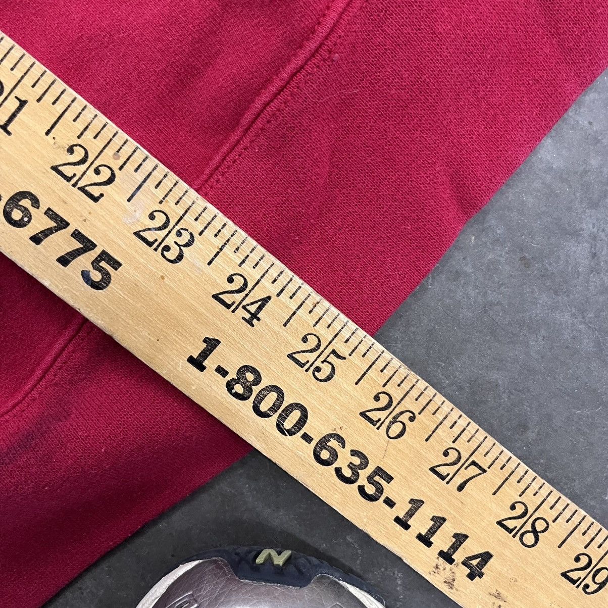 Hanes × Vintage Vintage 1990's faded thrashed n distressed Red Hanes hoodie Size US XL / EU 56 / 4 - 8 Thumbnail