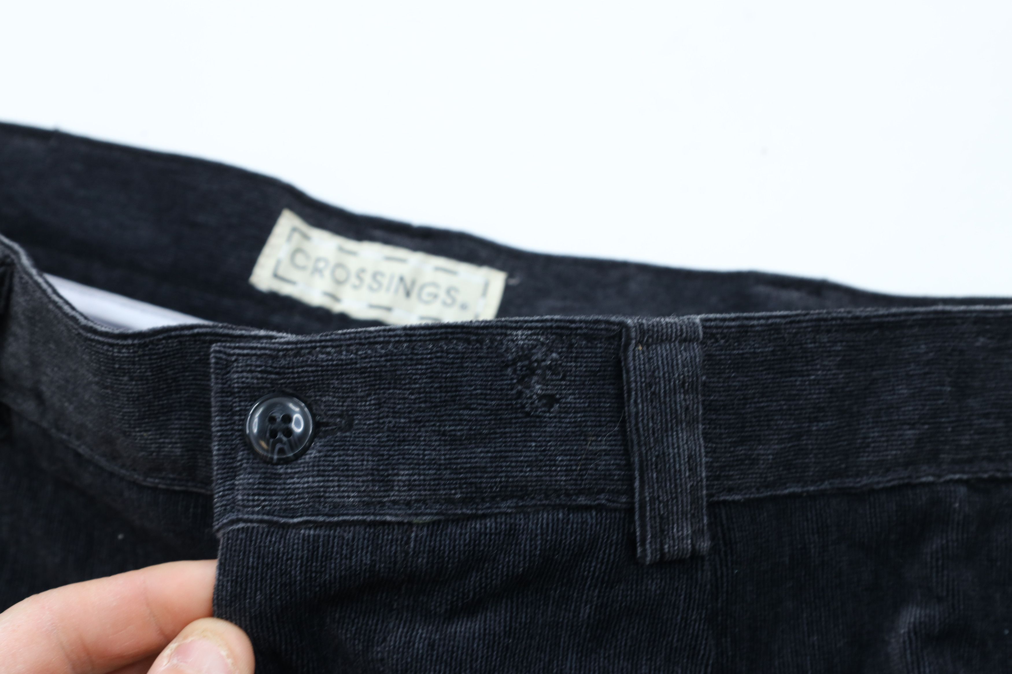 Vintage Vintage 90s Streetwear Corduroy Pleated Chino Pants Gray Size US 34 / EU 50 - 6 Thumbnail