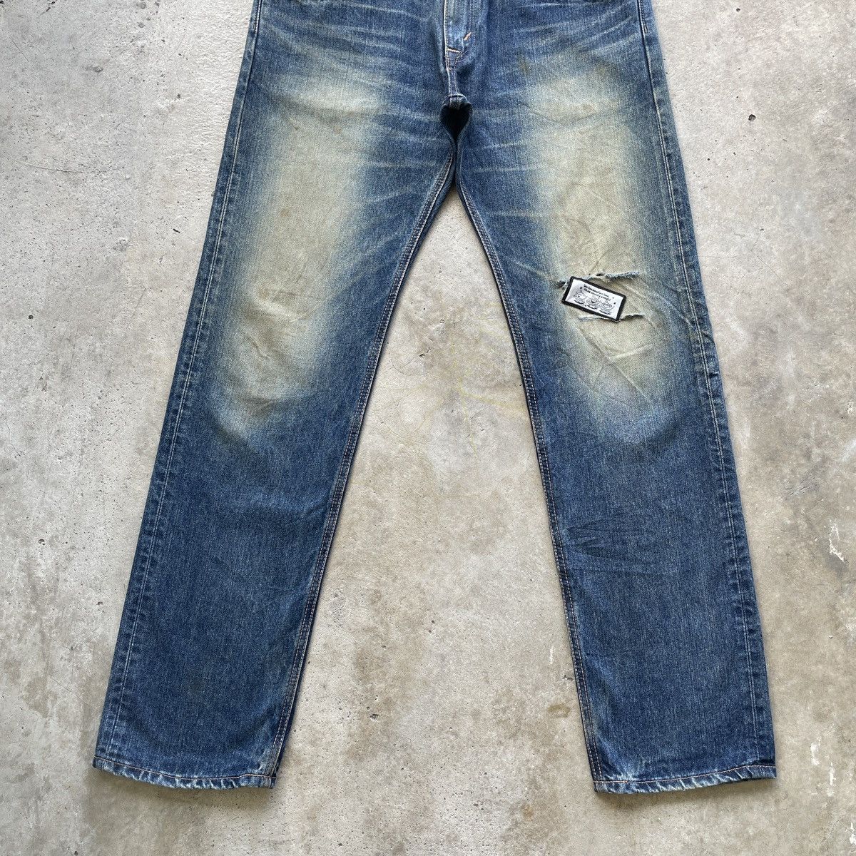 Japanese Brand W34 Vintage Edwin Rusty Jeans Distressed Faded Denim Pants Size US 34 / EU 50 - 4 Thumbnail