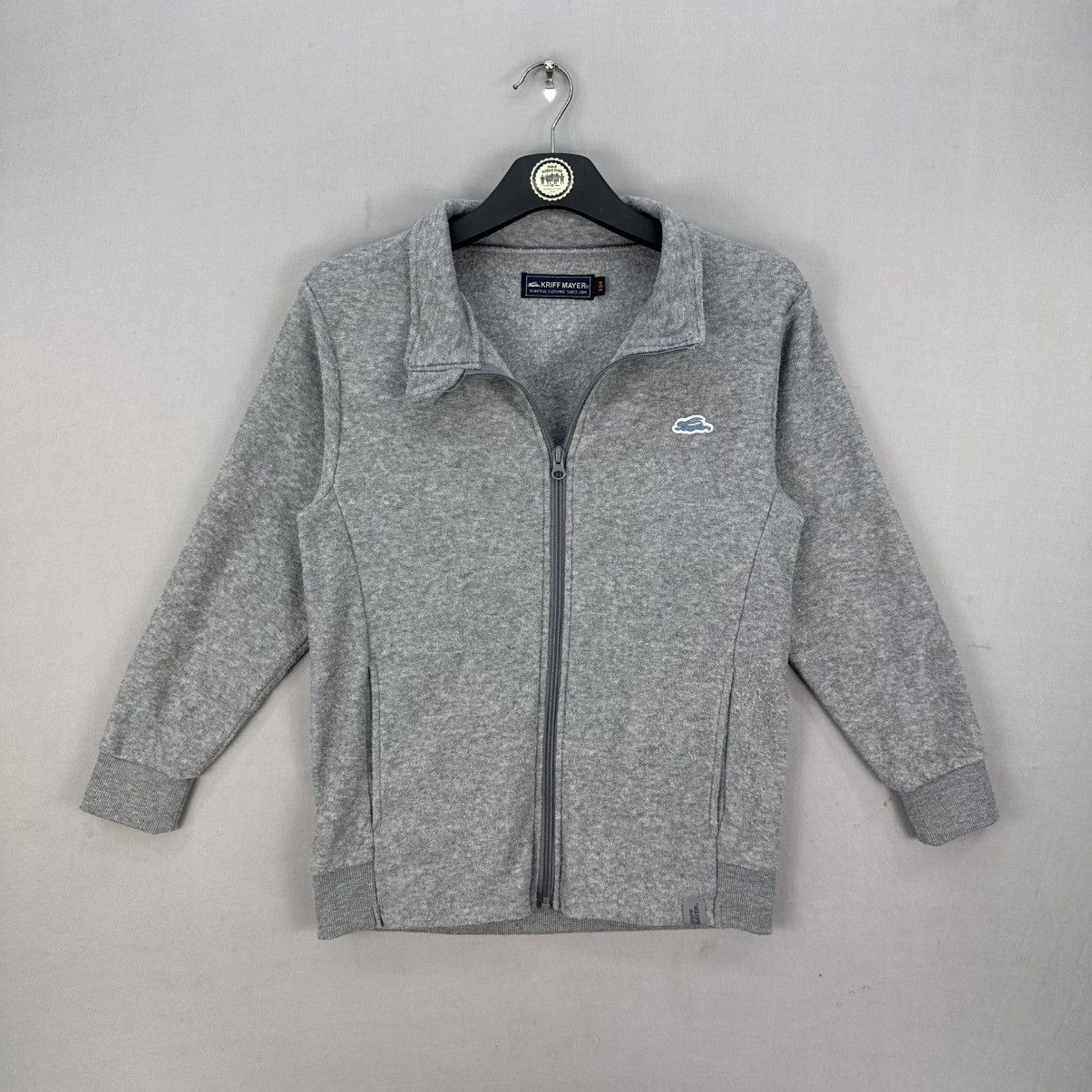 American Apparel × Designer × Japanese Brand Kriff Mayer Big Spellout logo Fleece Zipper Jacket for Kid Size US XXS / EU 40 - 1 Thumbnail