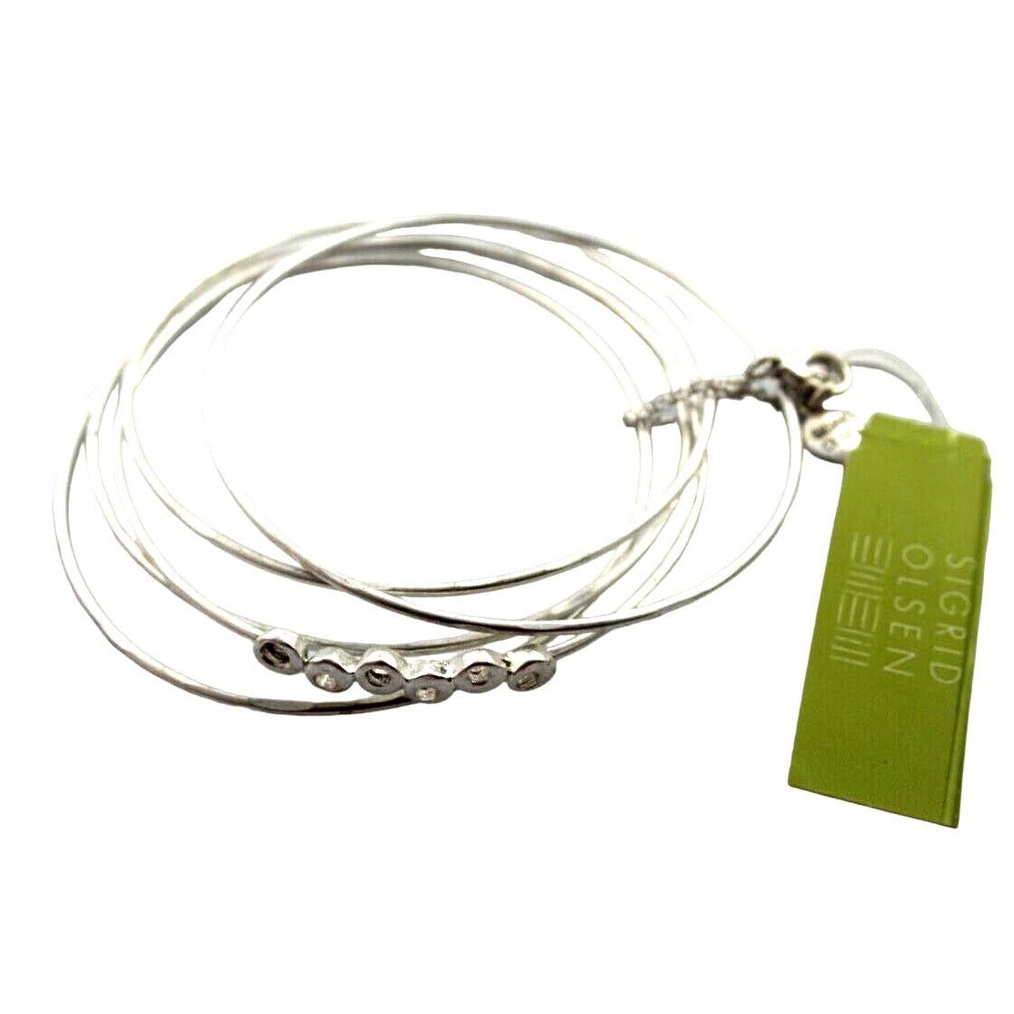 Other Sigfrid Olsen Silvertone Bracelet • 5 Bangles/Chain Size ONE SIZE - 2 Thumbnail