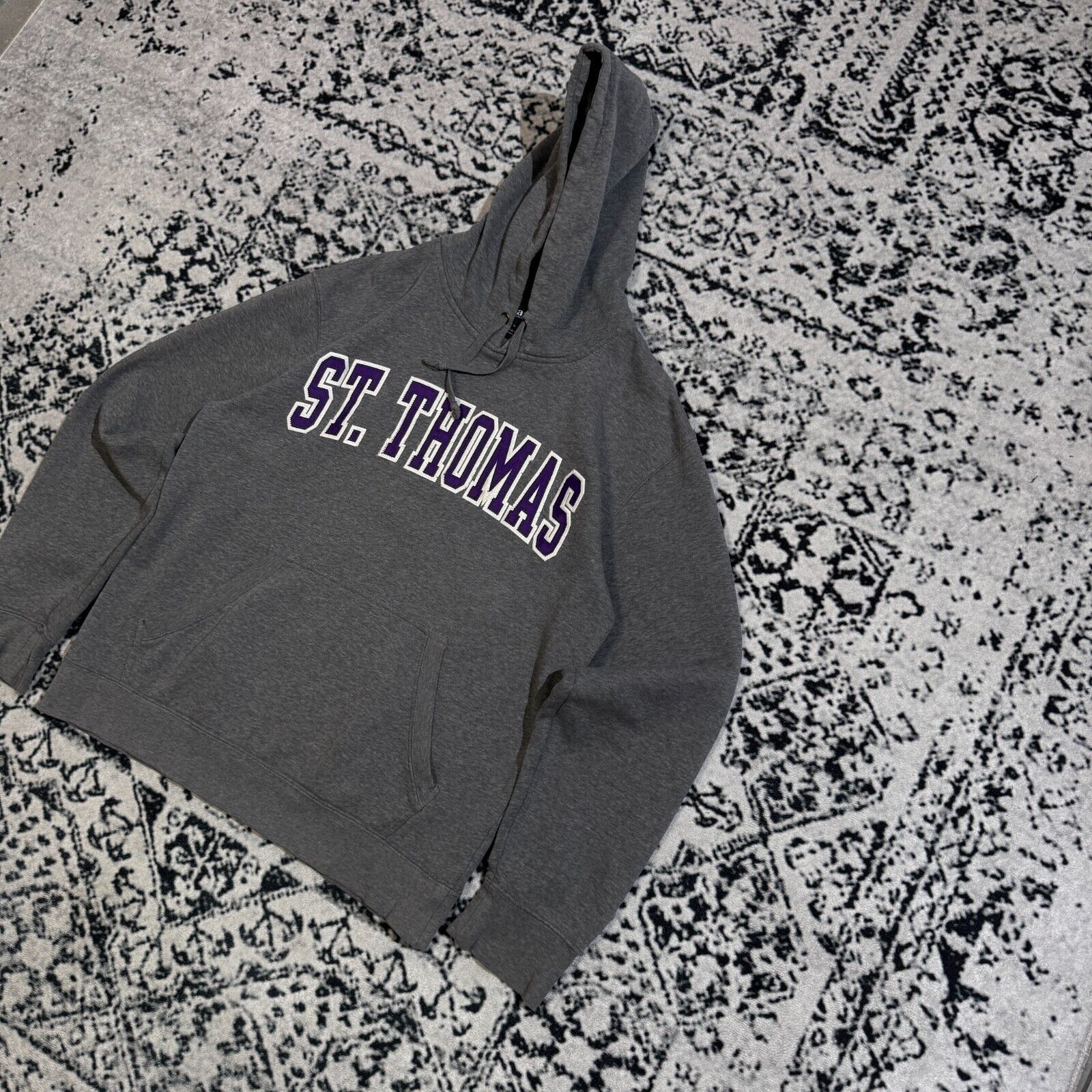Vintage Vintage Unisex Grey Cotton Hoodie Size M Regular Fit Size US M / EU 48-50 / 2 - 2 Thumbnail