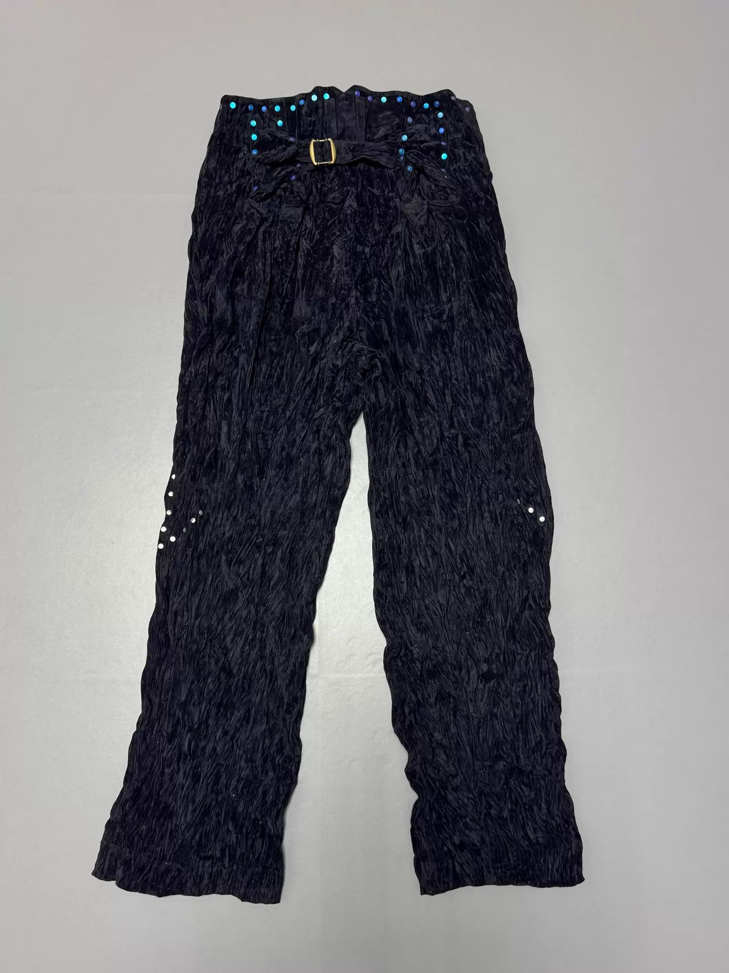 Issey Miyake Issey Miyake 80s Sample Velvet Pleated Pearl Pants Rare Size 30" / US 8 / IT 44 - 1 Thumbnail