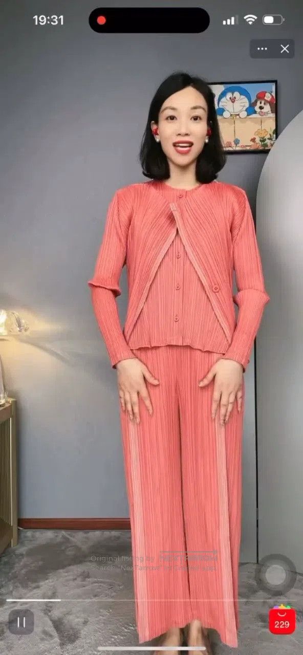 Issey Miyake Issey Miyake Pink Jacket Size L / US 10 / IT 46 - 1 Thumbnail