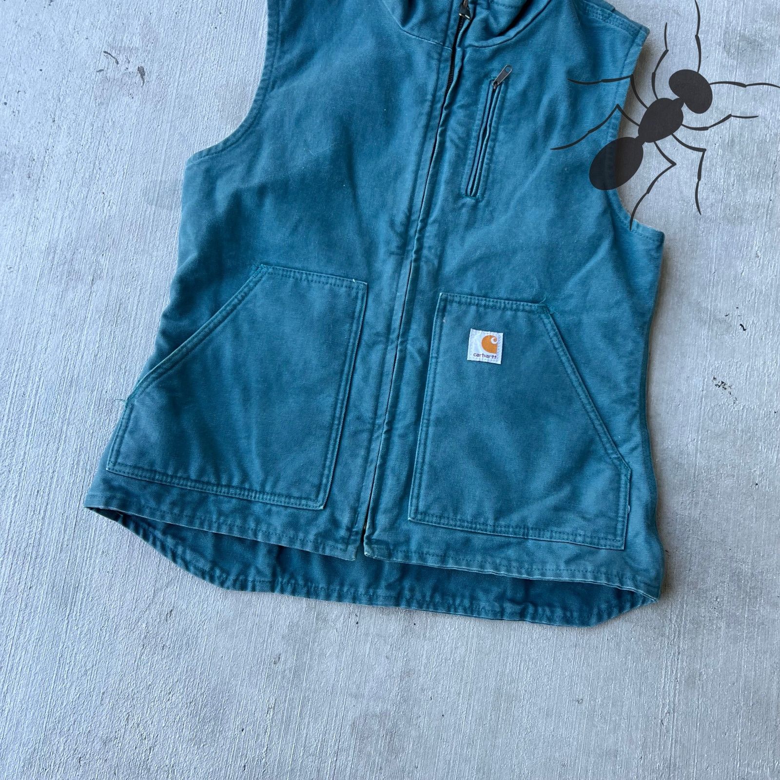 Carhartt × Vintage Carhartt WOMENS WV001 DTL teal work wear vest Size US S / EU 44-46 / 1 - 2 Thumbnail