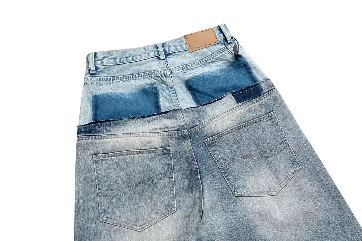 Other Streetwear Design Patchwork Custom Baggy Loose Jeans Size US 35 - 8 Thumbnail