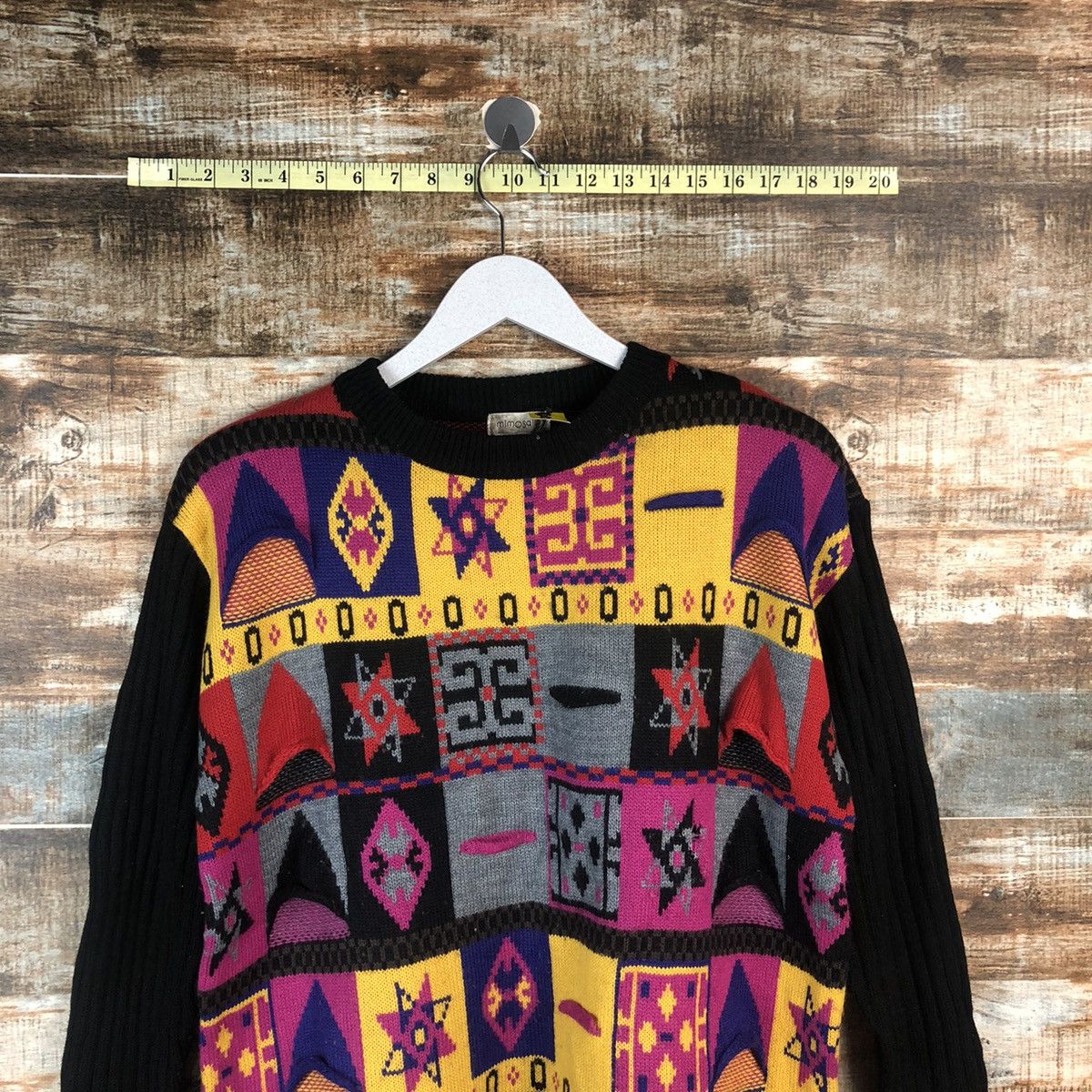 Vintage Mimo Salip Red vintage art Knitwear #A2001 Size M / US 6-8 / IT 42-44 - 2 Thumbnail