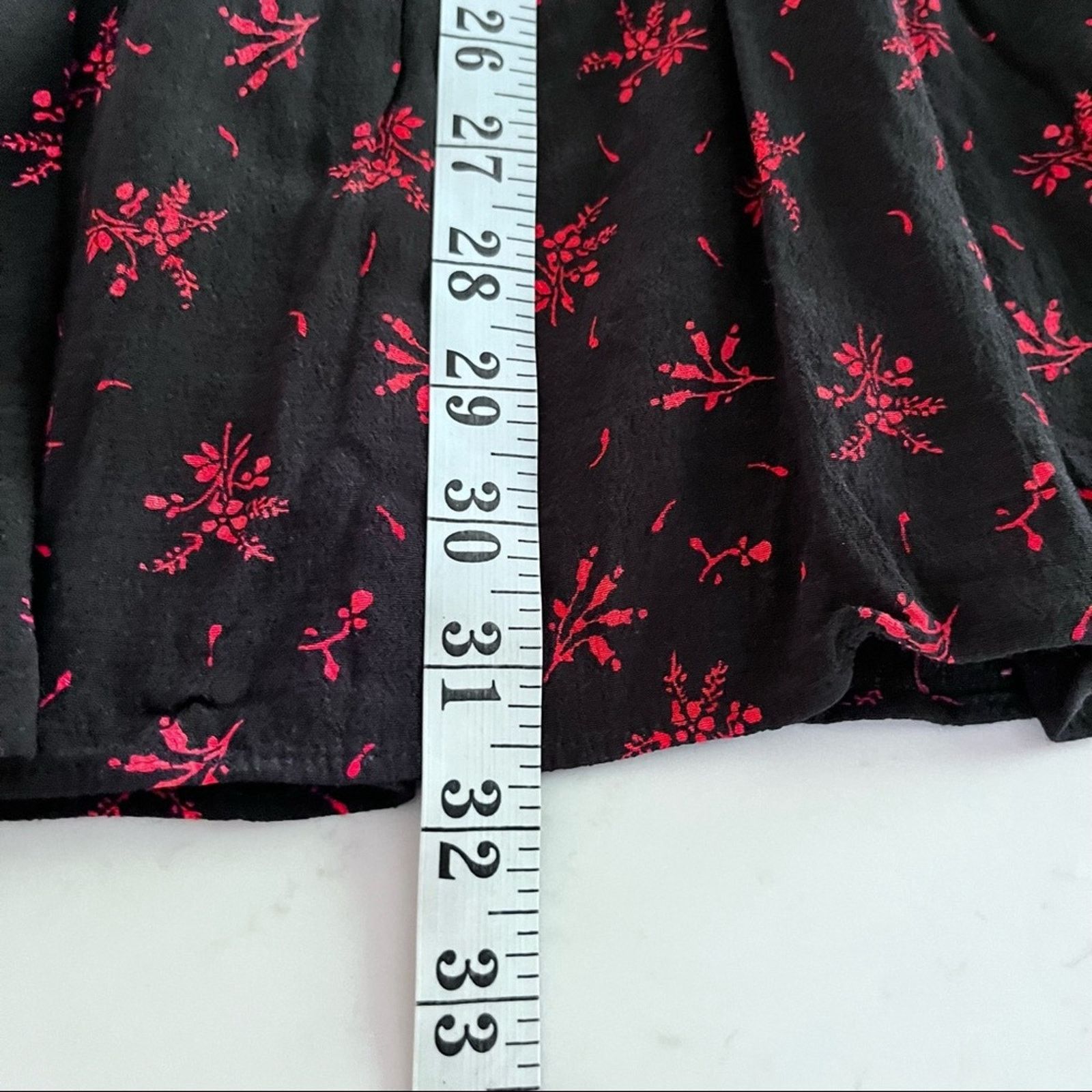 Zara Zara black ruffle mini dress with red floral print sz Small Size S / US 4 / IT 40 - 12 Thumbnail