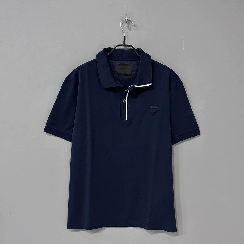 Prada Prada Triangle Logo Polo Shirt- DMC Size US L / EU 52-54 / 3 - 1 Thumbnail