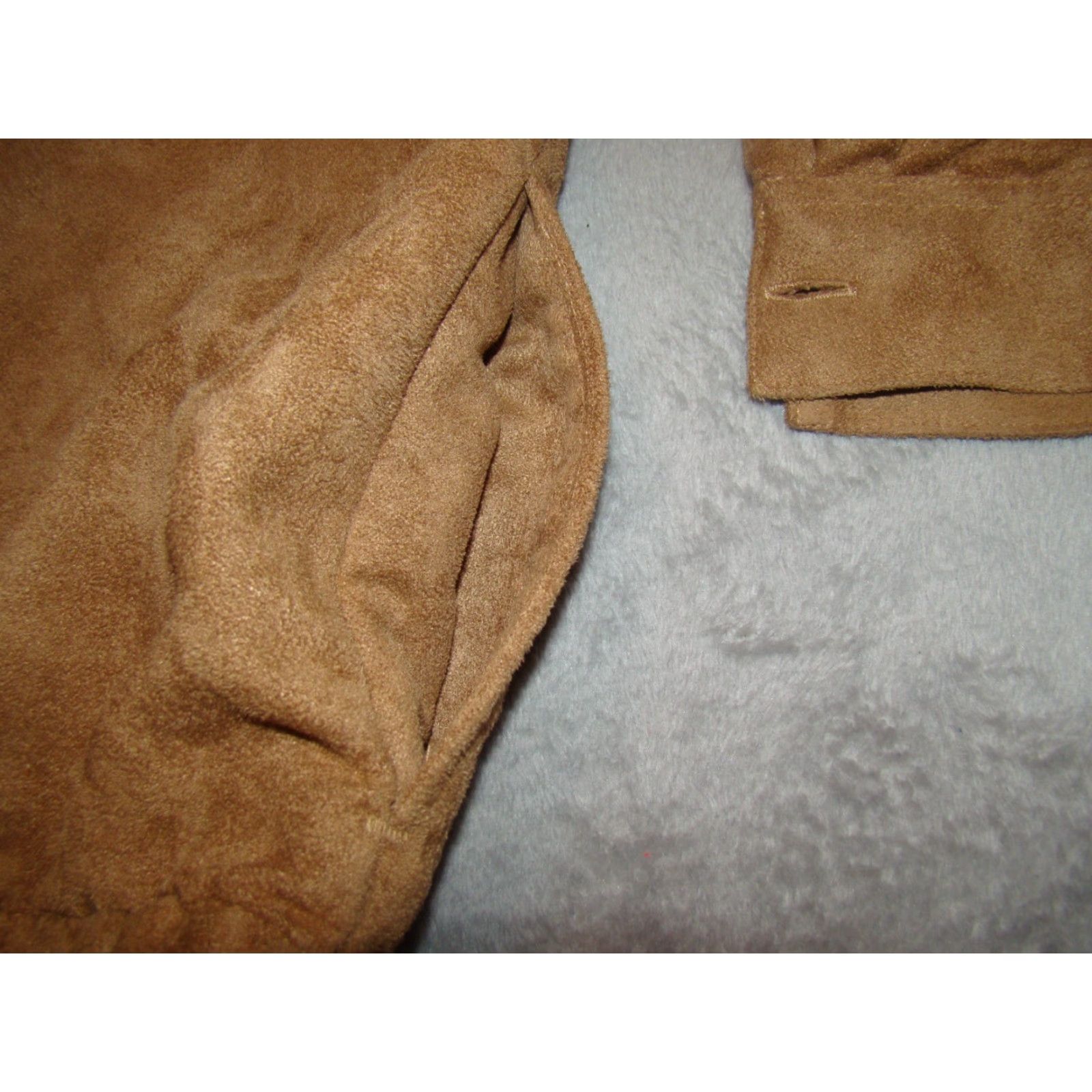 Vintage BonWorth Jacket Womens Size Small Tan Zip-up Sueded Embroidered w/Cuffed Sleeves Size S / US 4 / IT 40 - 7 Thumbnail