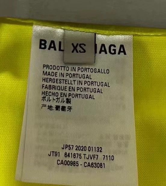 Balenciaga Balenciaga Neon Yellow Coke Short Sleeve TShirt-2505 Size US XS / EU 42 / 0 - 3 Thumbnail